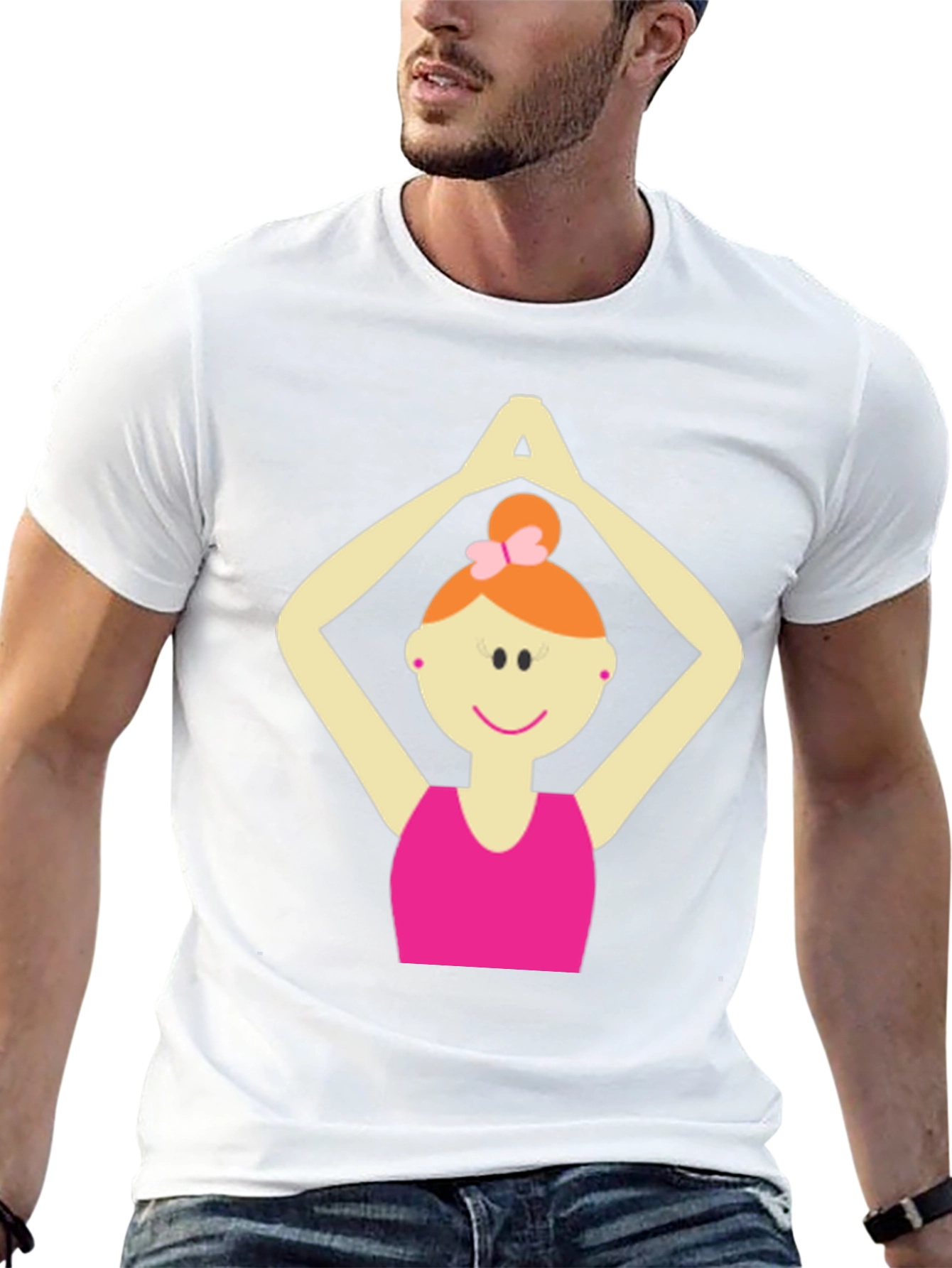 Yoga Girl Graphic Black T-Shirt
