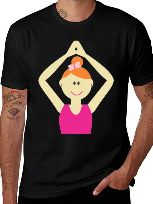 Yoga Girl Graphic Black T-Shirt