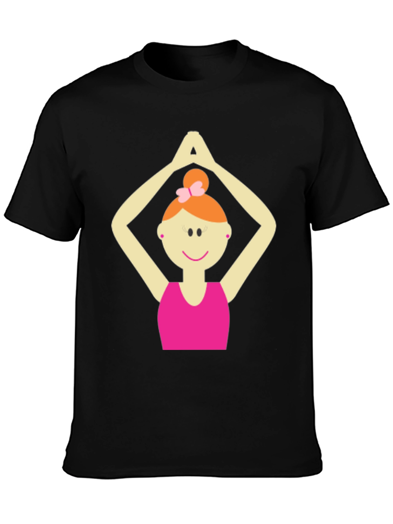 Yoga Girl Graphic Black T-Shirt