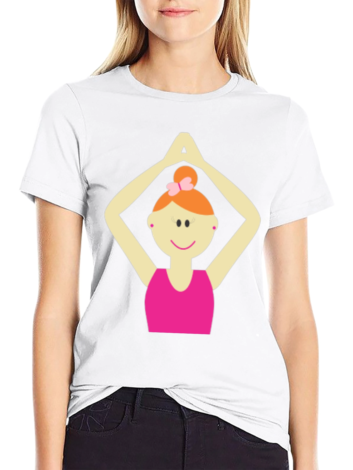 Yoga Girl Graphic Black T-Shirt