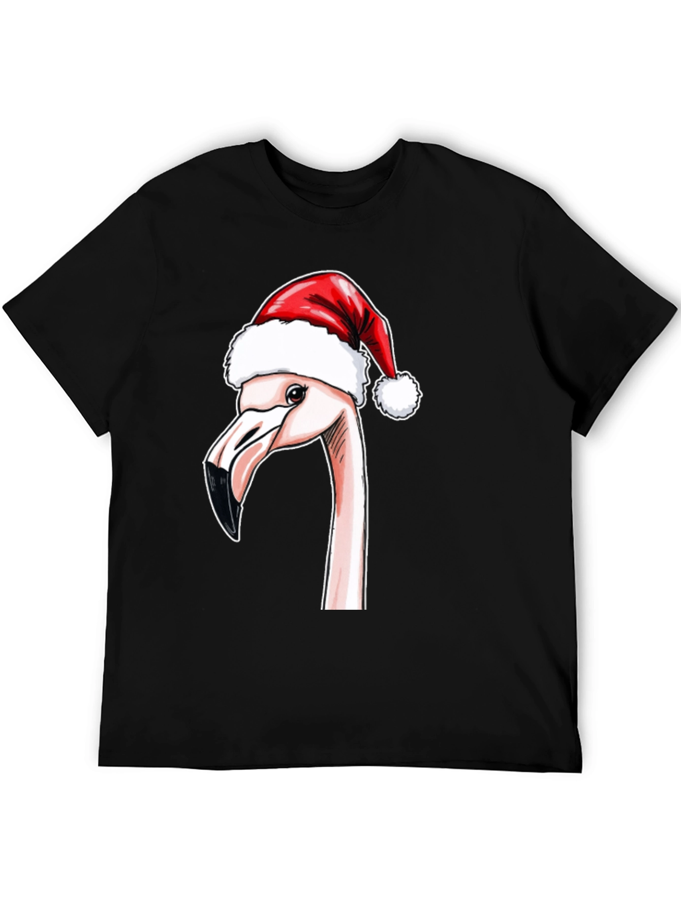 Festive Flamingo T-Shirt - Holiday Cheer