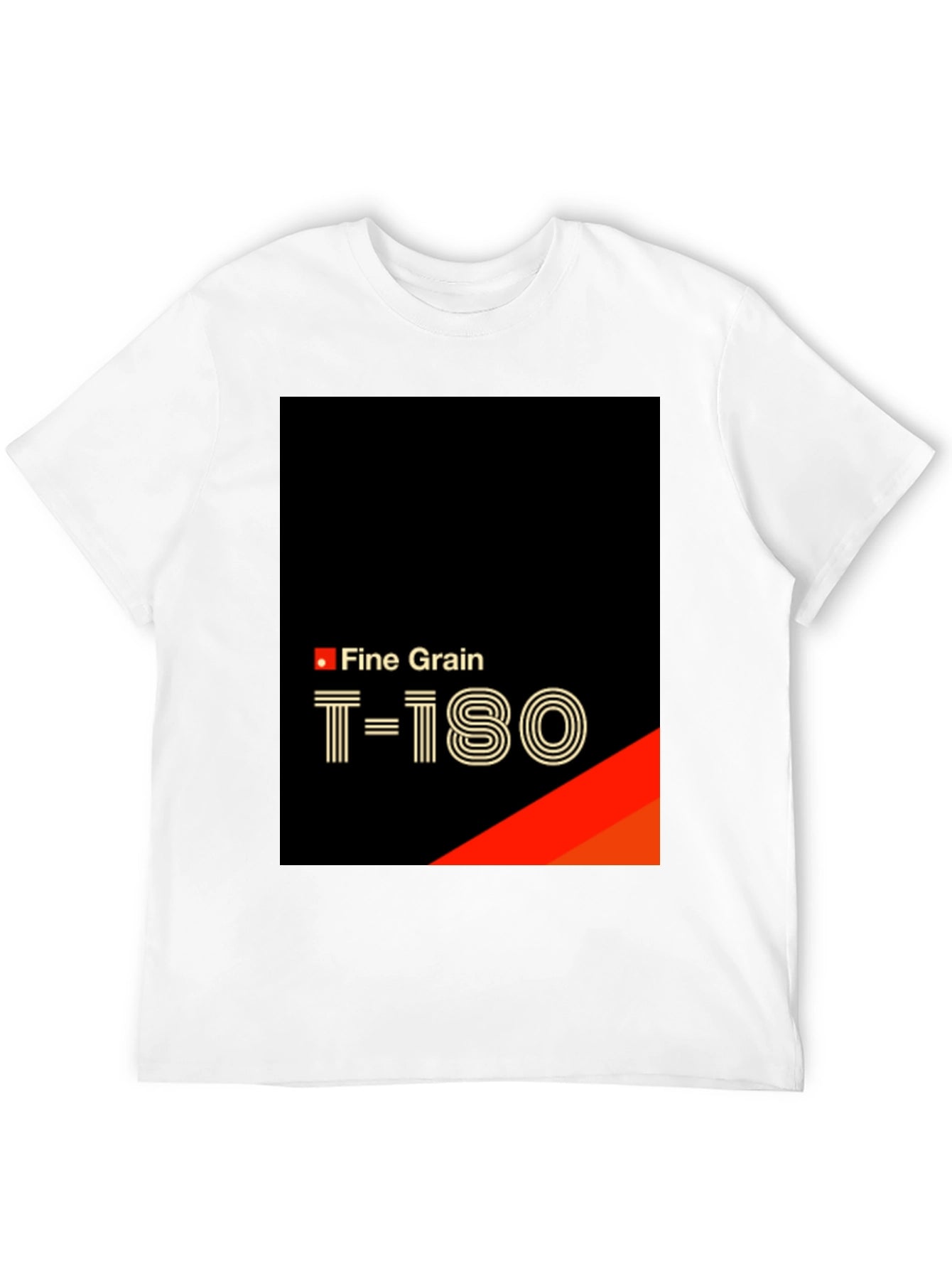 Fine Grain T-180 Black T-Shirt