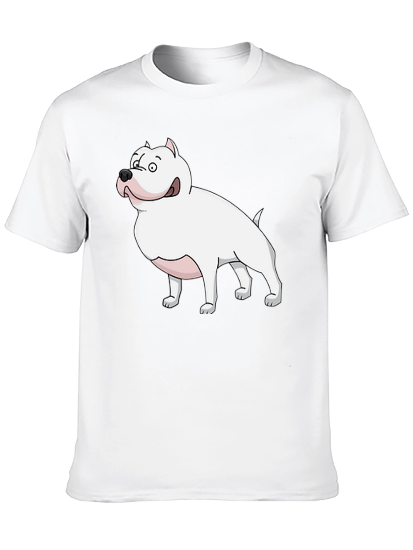 Cartoon Dog Graphic Tee - Mens Black T-Shirt