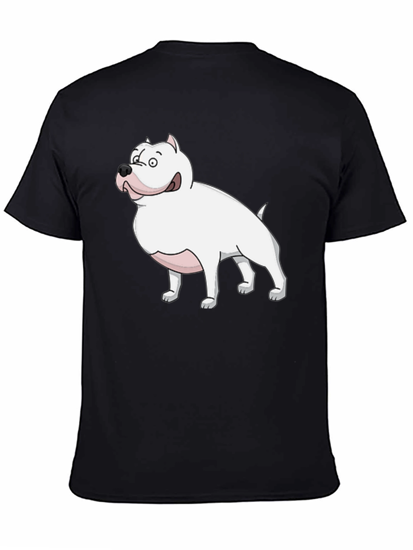 Cartoon Dog Graphic Tee - Mens Black T-Shirt