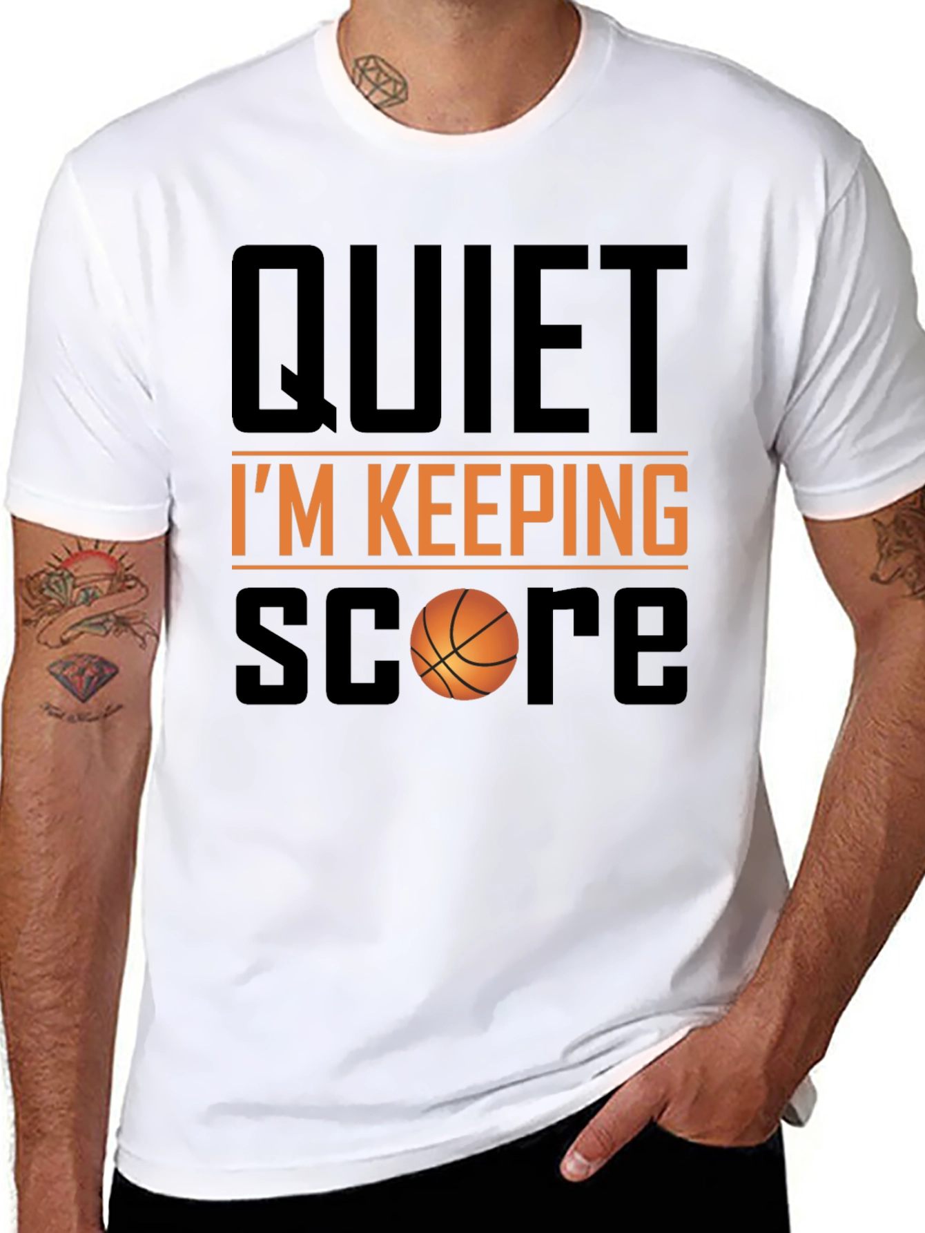 Quiet Im Keeping Score Basketball T-Shirt
