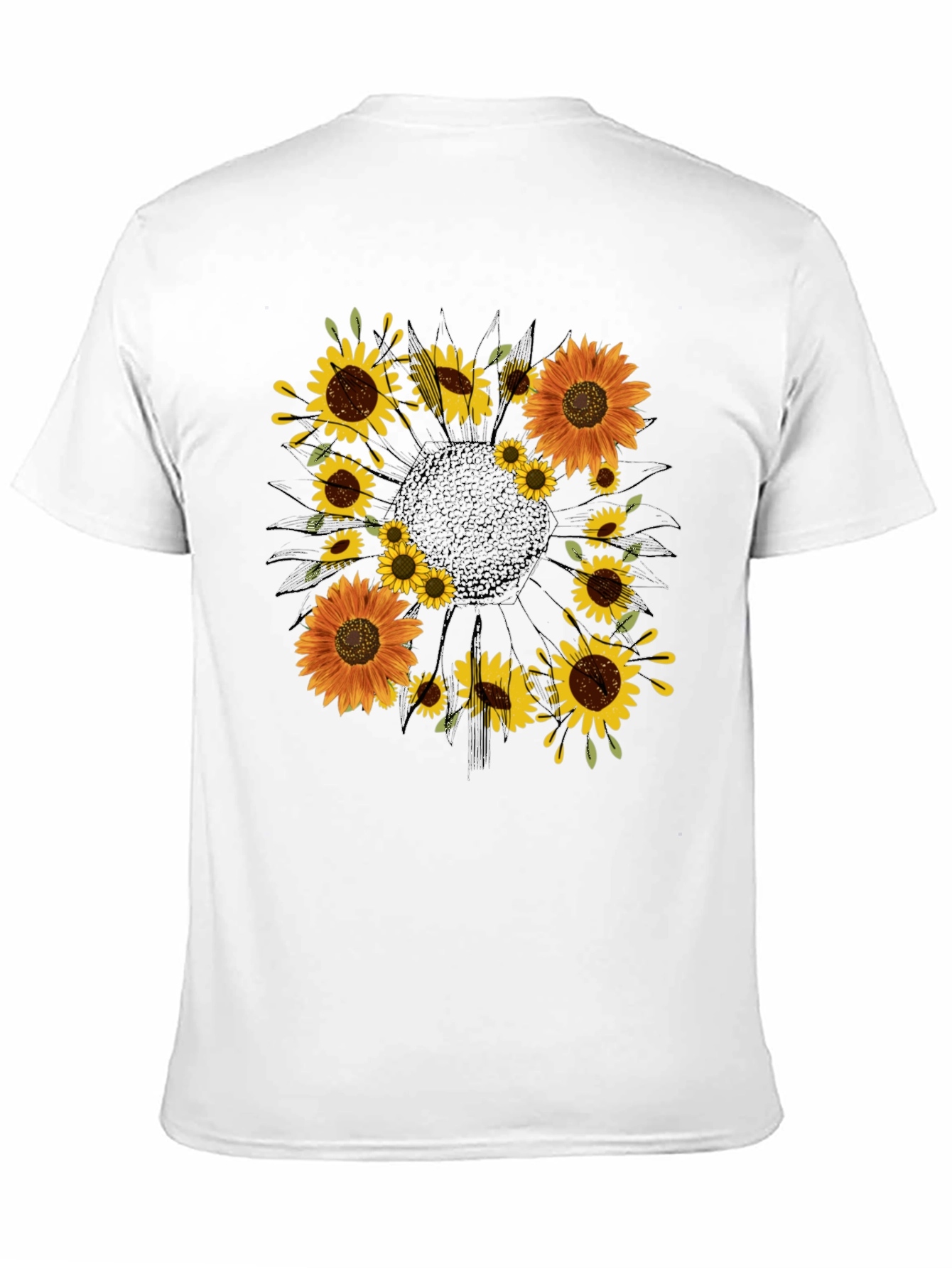 Sunflower Graphic Black T-Shirt