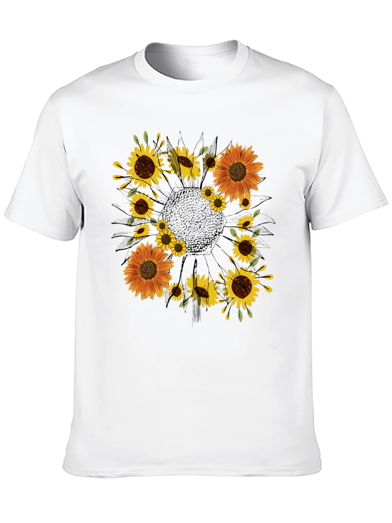 Sunflower Graphic Black T-Shirt