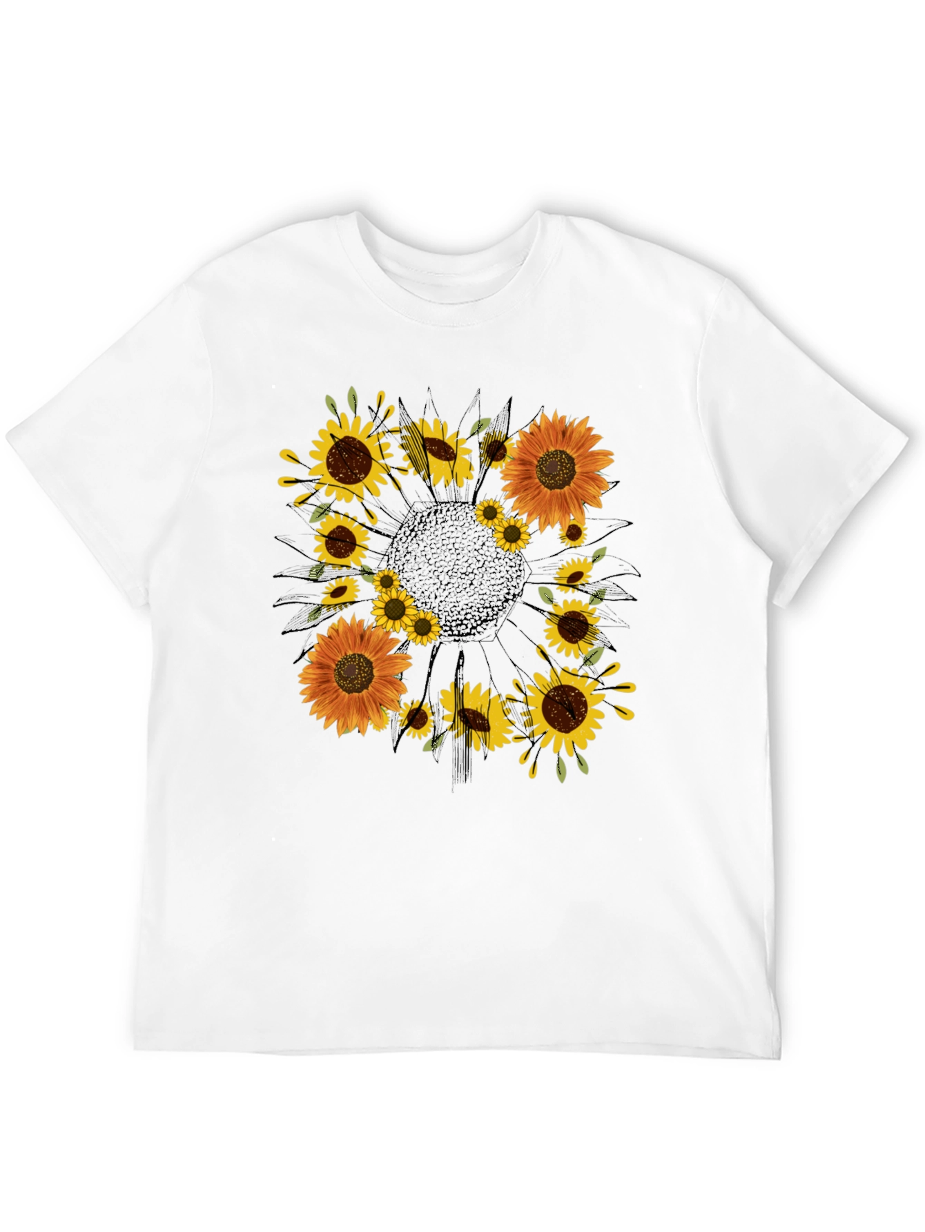 Sunflower Graphic Black T-Shirt