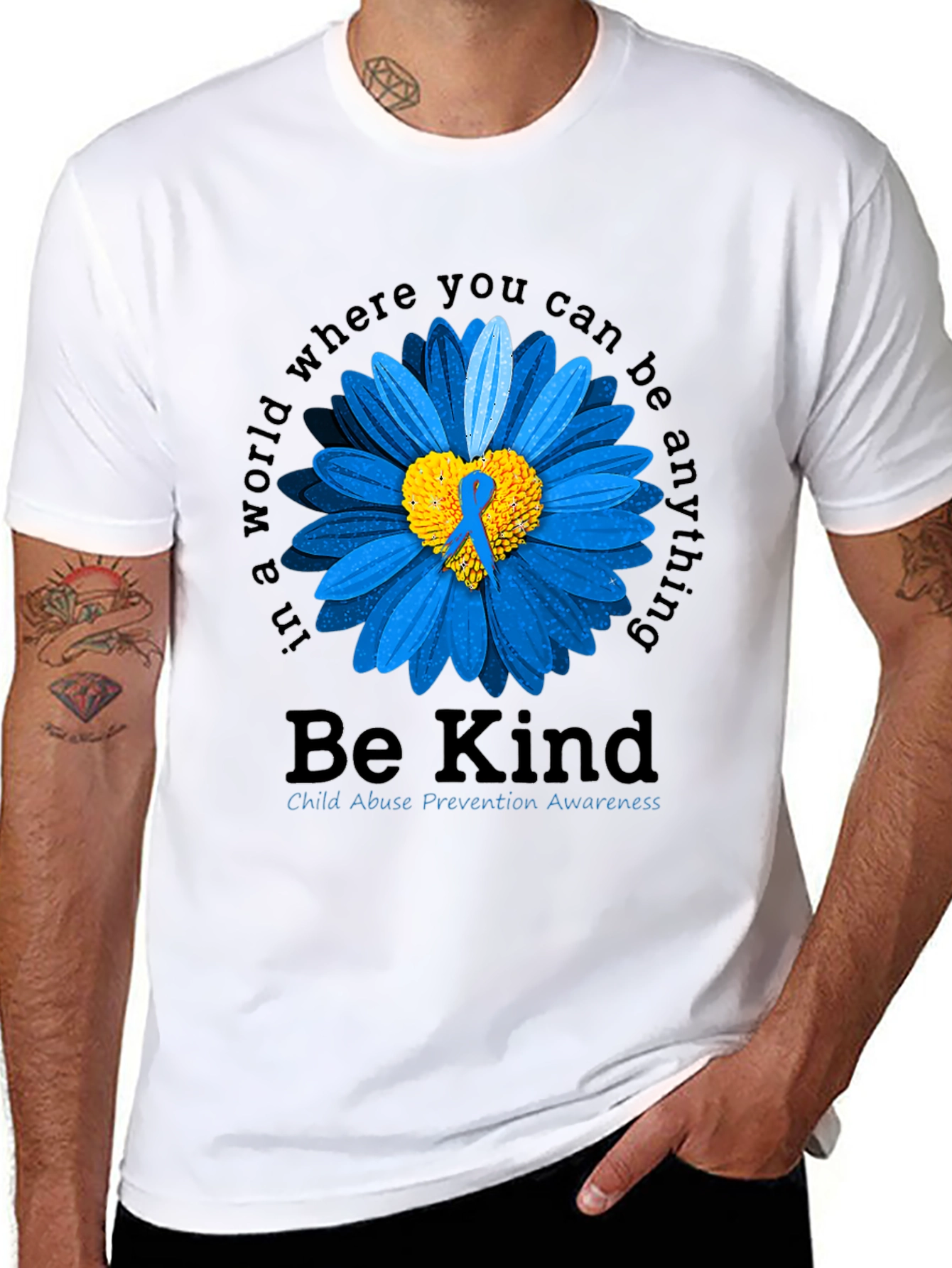 Be Kind Child Abuse Prevention Awareness T-Shirt