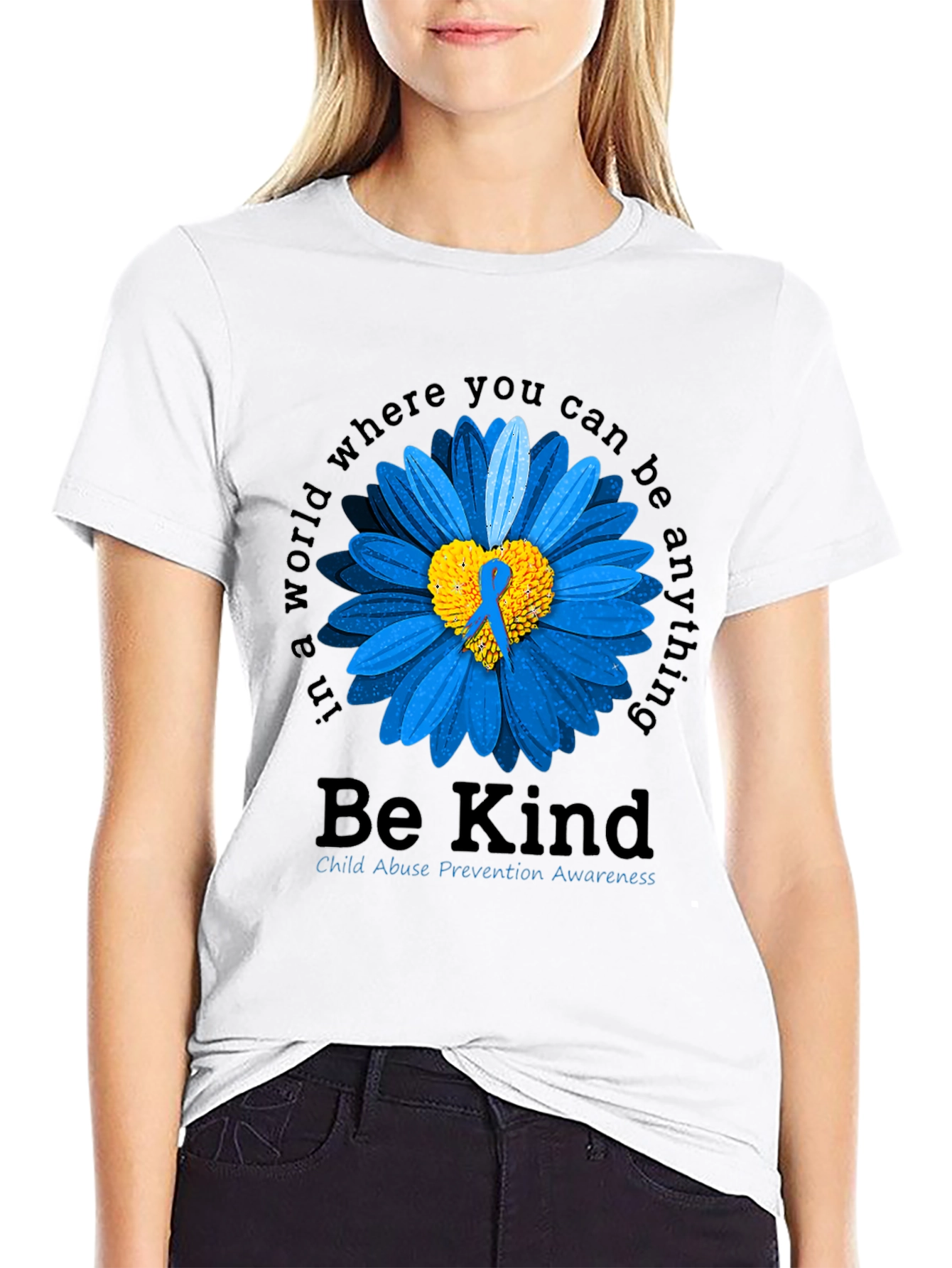 Be Kind Child Abuse Prevention Awareness T-Shirt