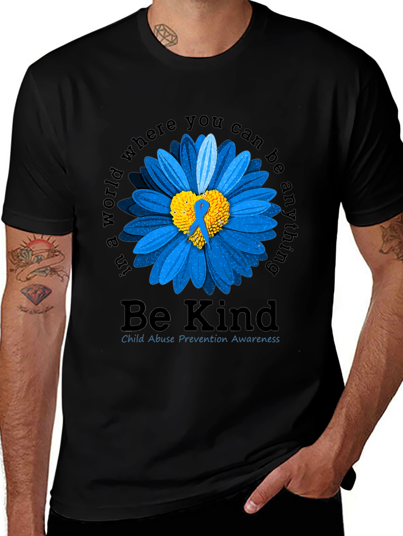 Be Kind Child Abuse Prevention Awareness T-Shirt