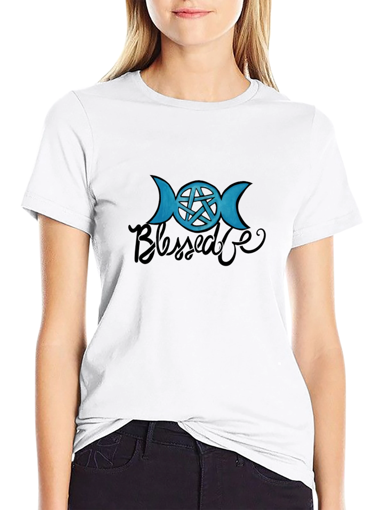 Blessed Be Wiccan T-Shirt - Black - Pagan Pentacle