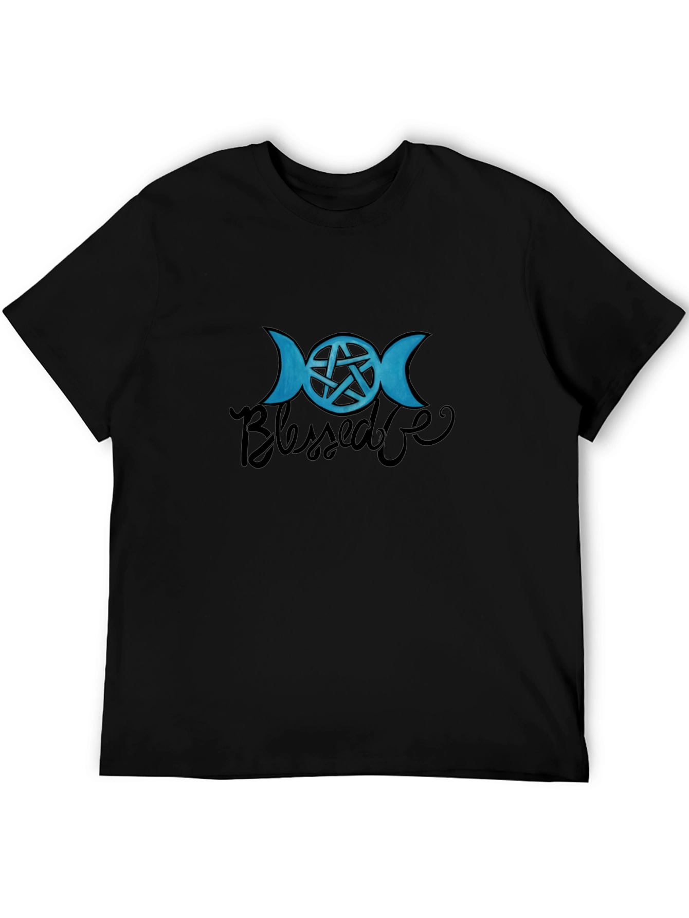Blessed Be Wiccan T-Shirt - Black - Pagan Pentacle