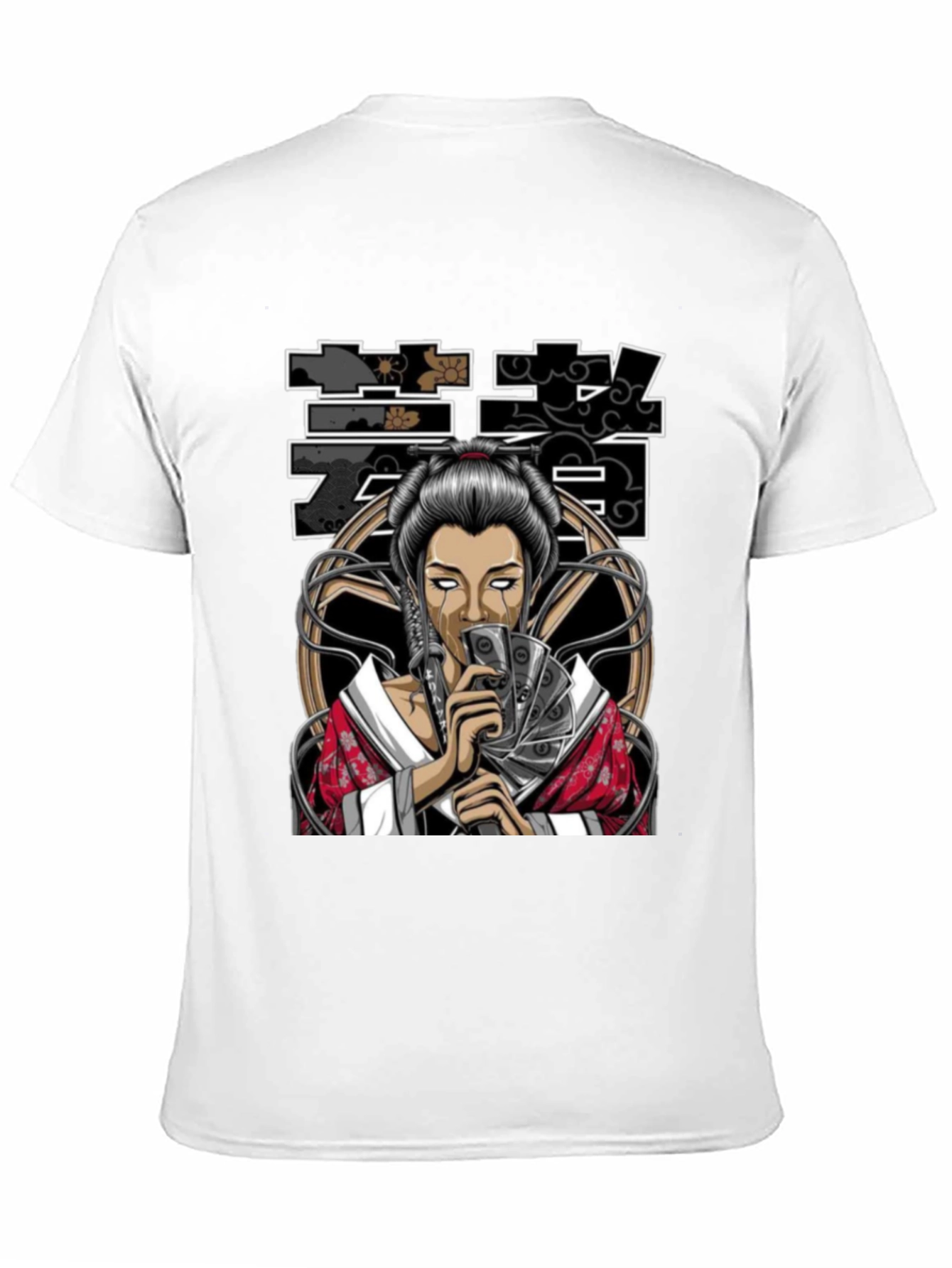 Geisha Art Black T-Shirt