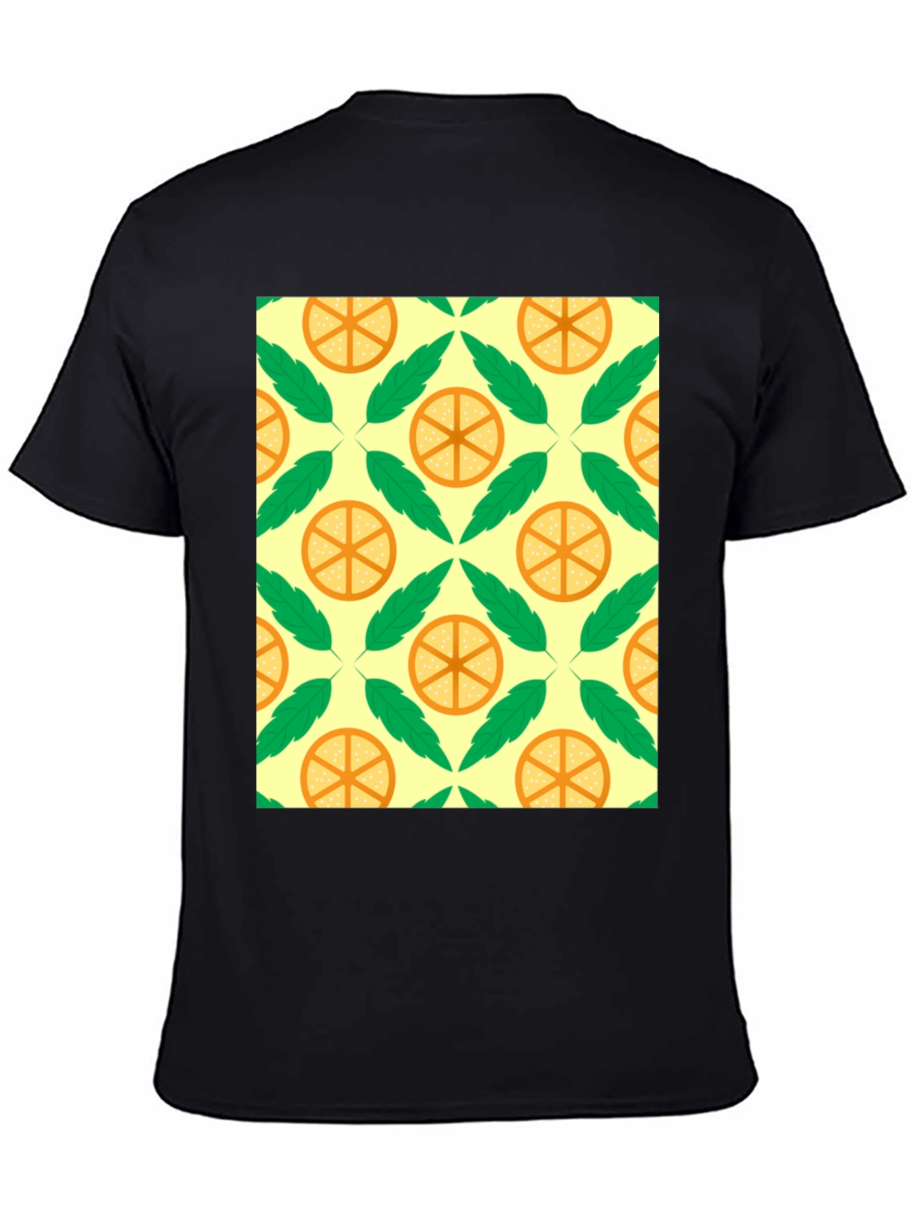 Citrus & Leaf Patterned Graphic Tee