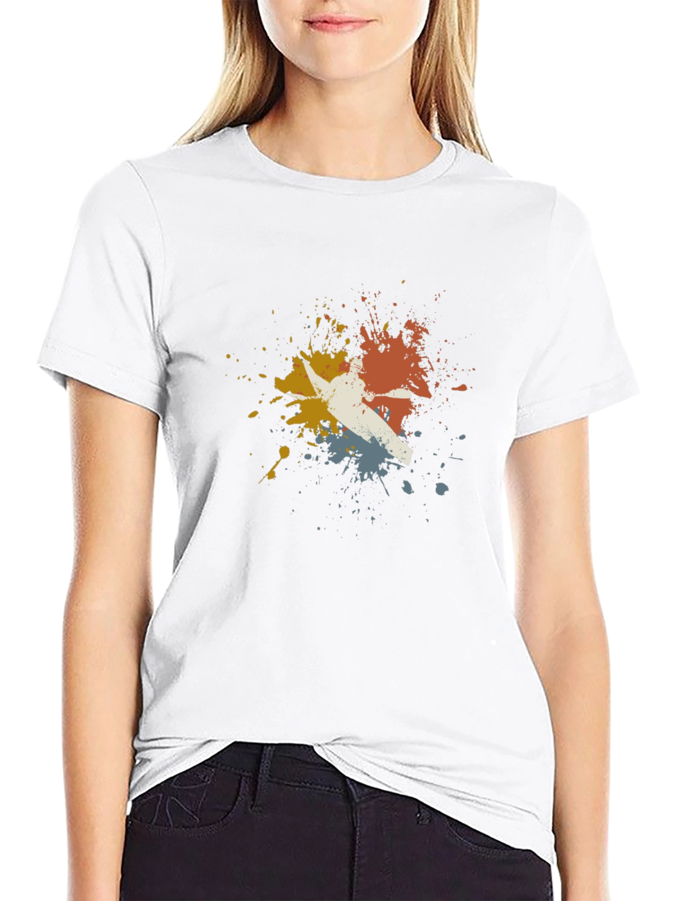 Kayaking Splatter T-Shirt - Unique Design