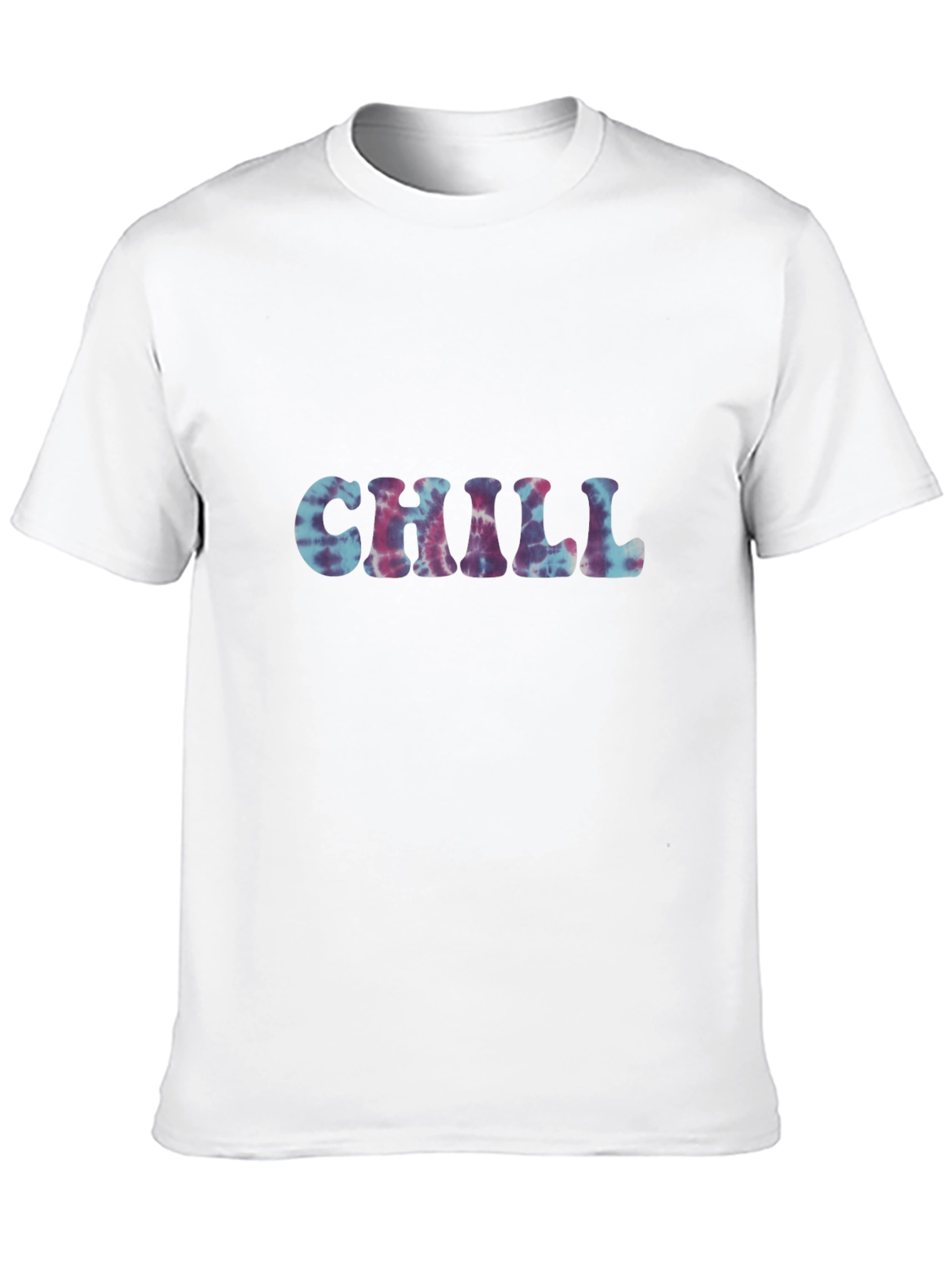 Chill Tie-Dye Graphic Black Tee