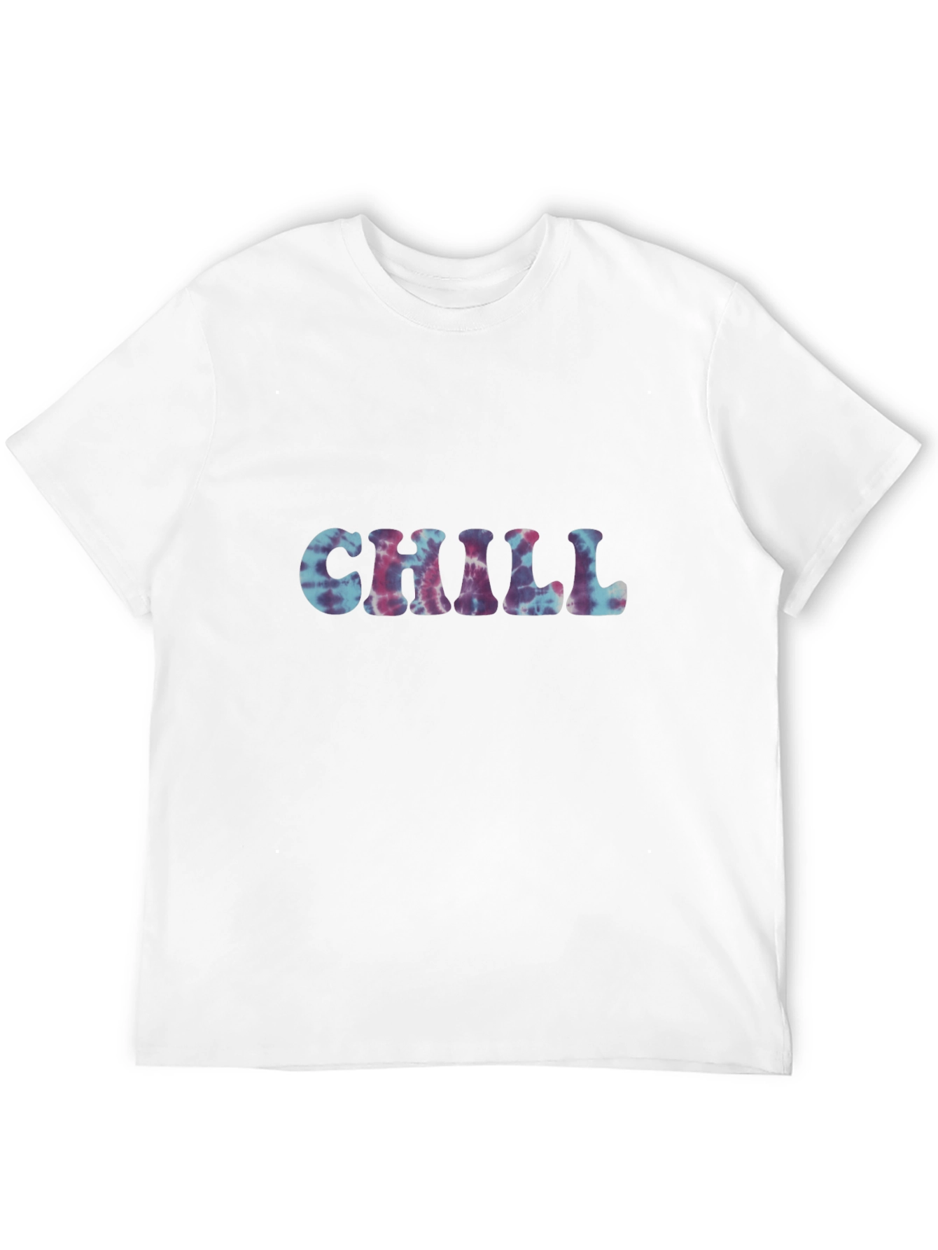 Chill Tie-Dye Graphic Black Tee