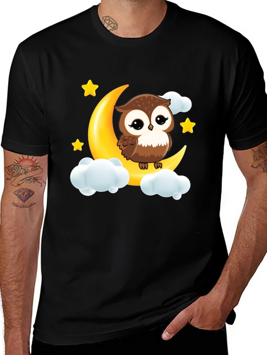 Owl on Moon Graphic Tee