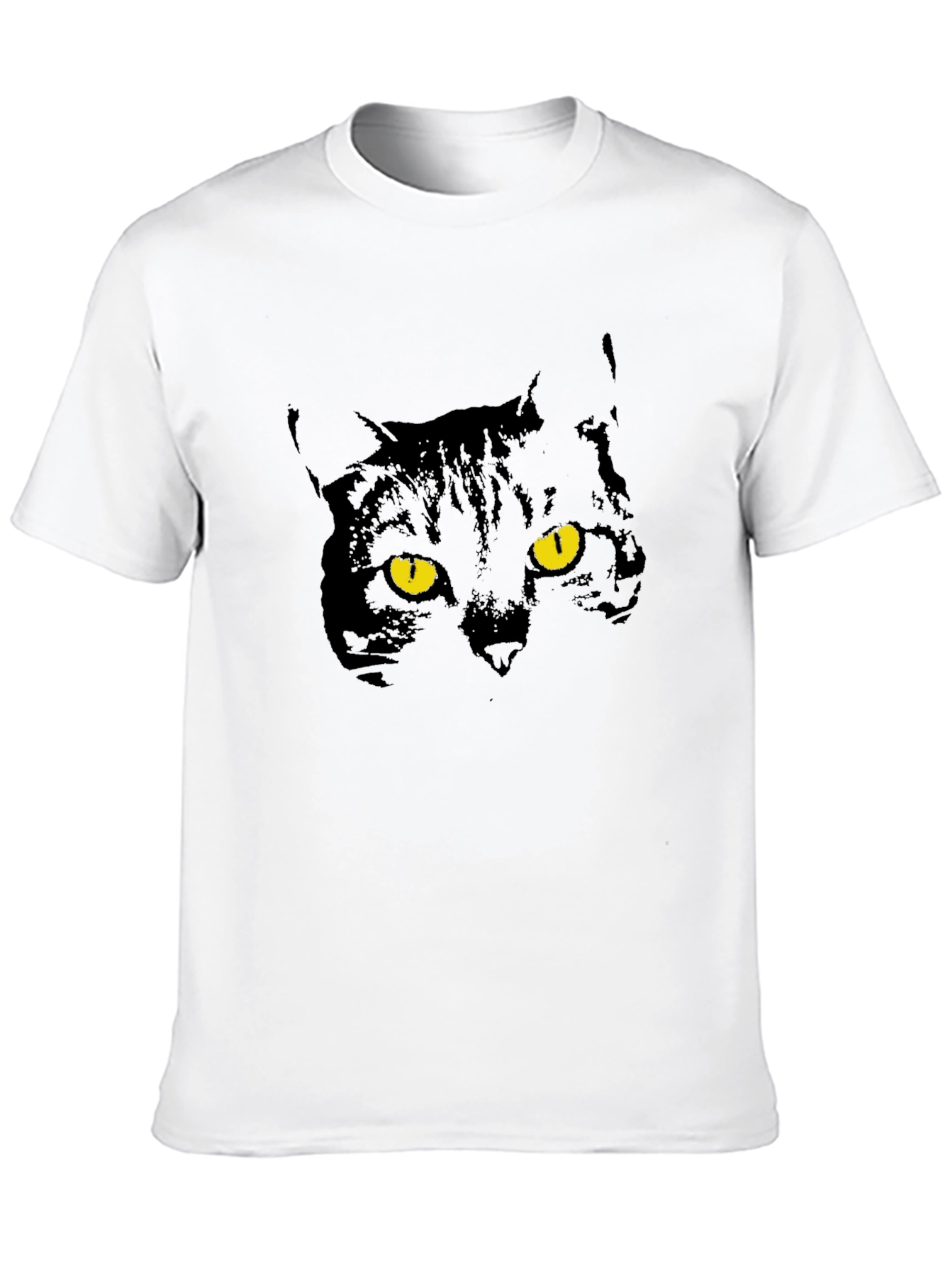 Mens Black Cat Graphic T-Shirt