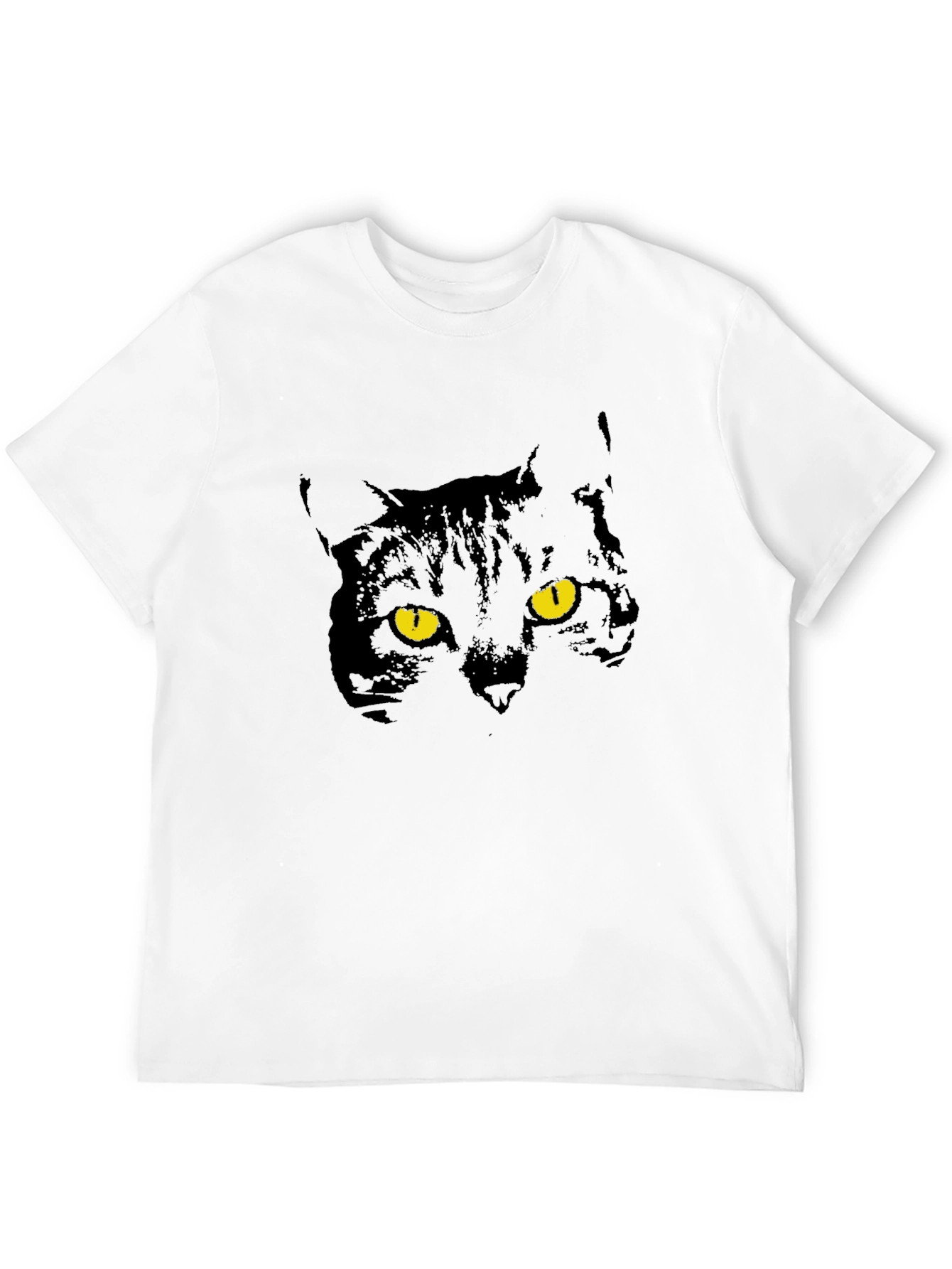 Mens Black Cat Graphic T-Shirt