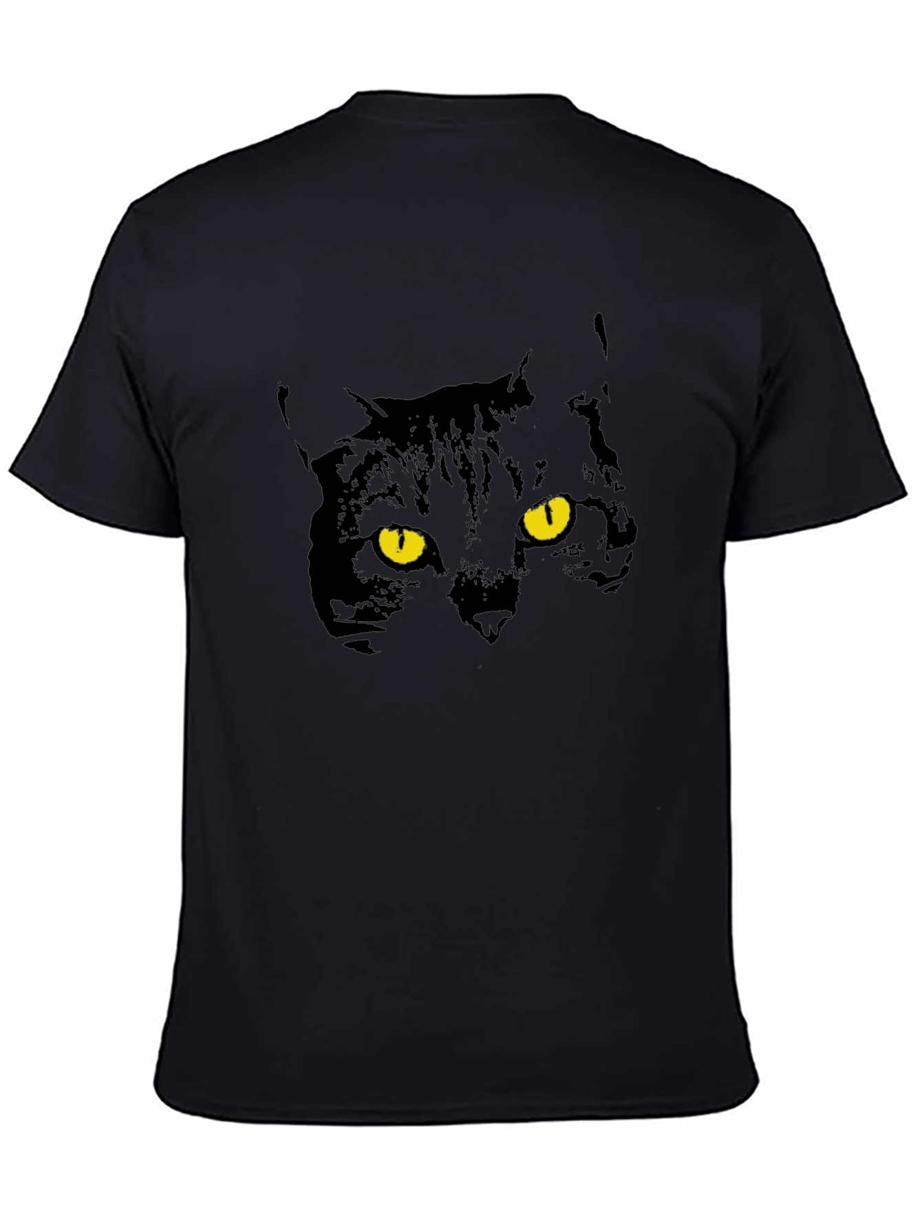 Mens Black Cat Graphic T-Shirt