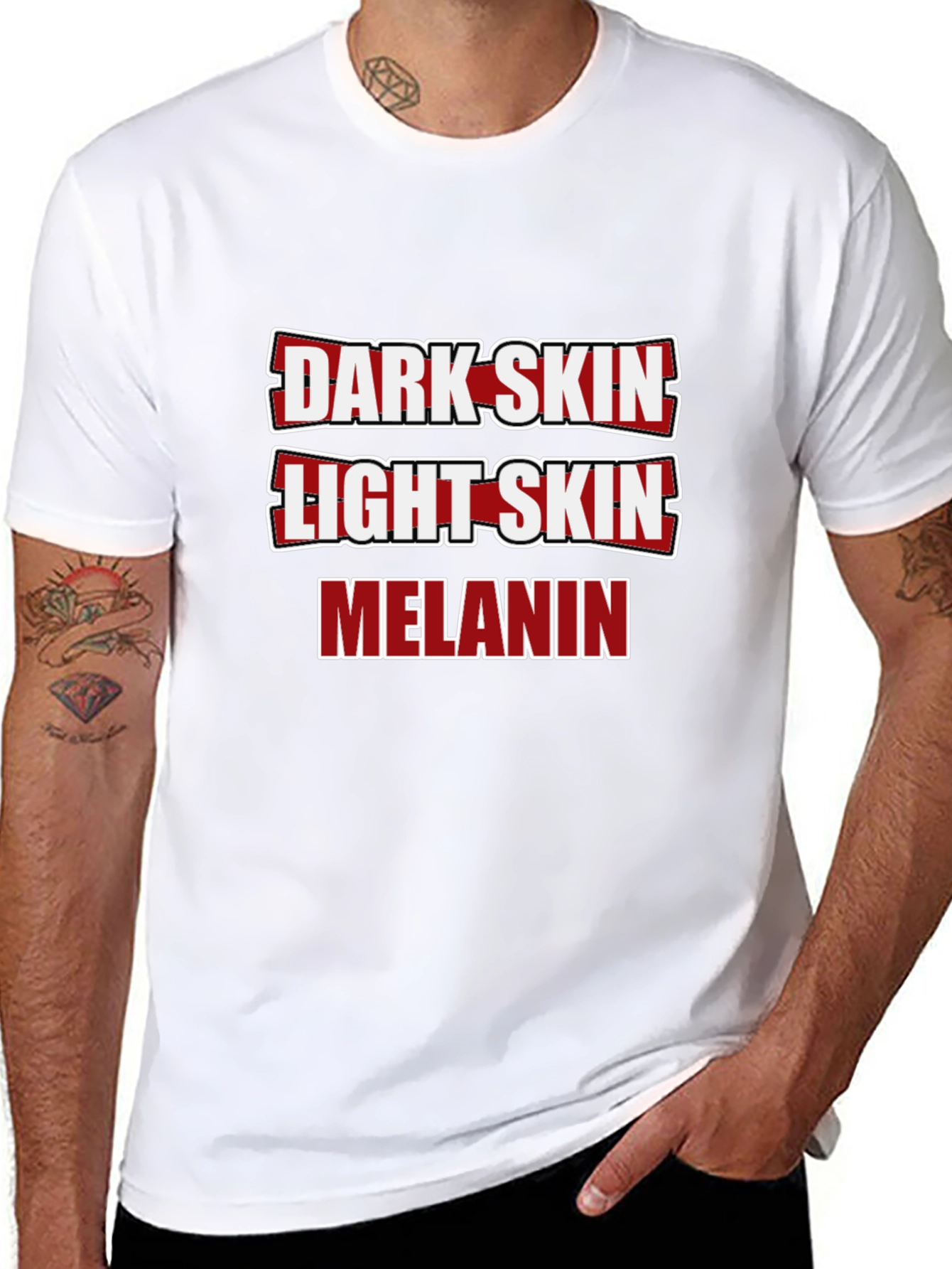 Dark Skin Light Skin Melanin T-Shirt
