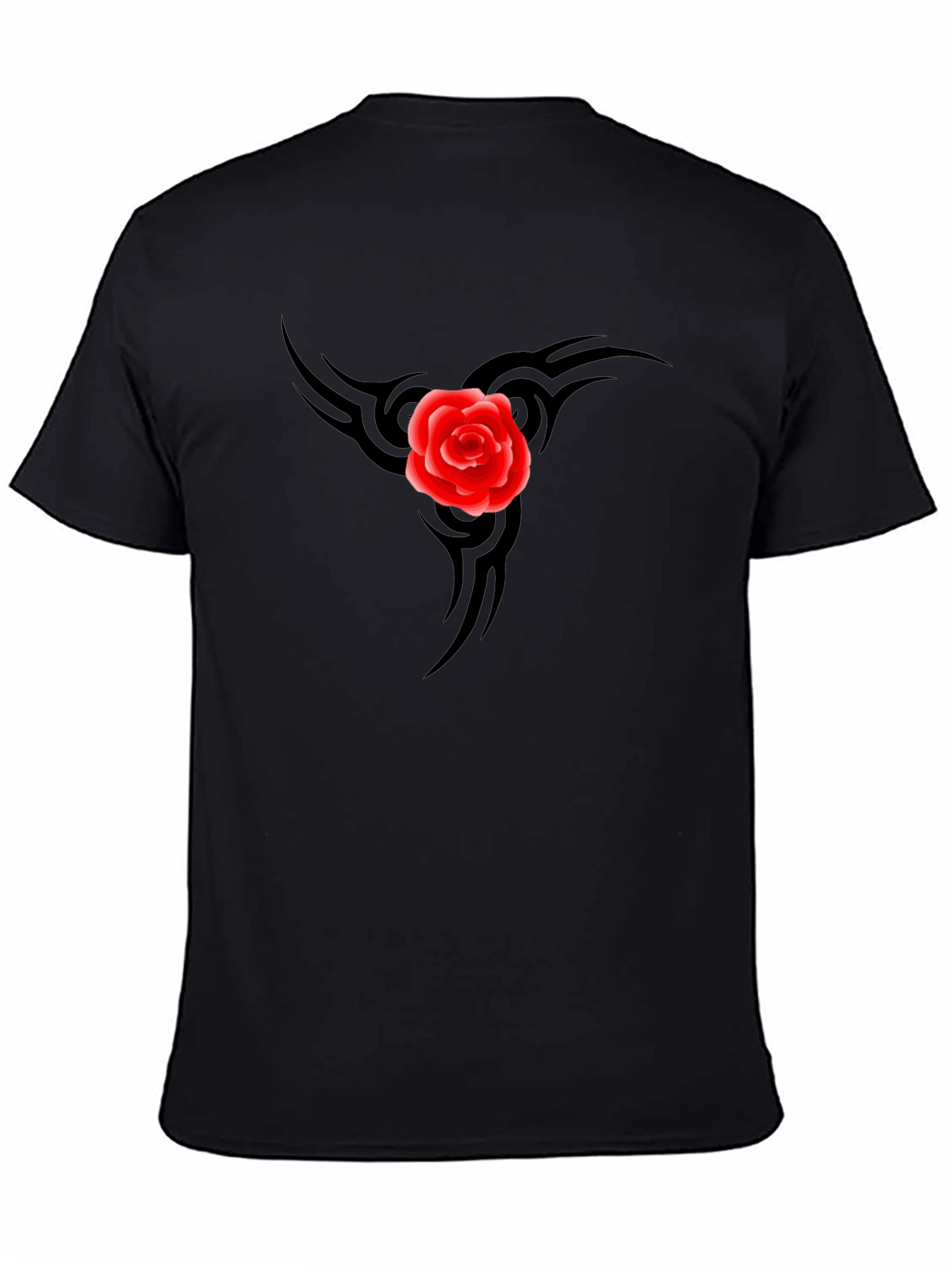 Black Rose Tattoo Graphic Tee - Mens