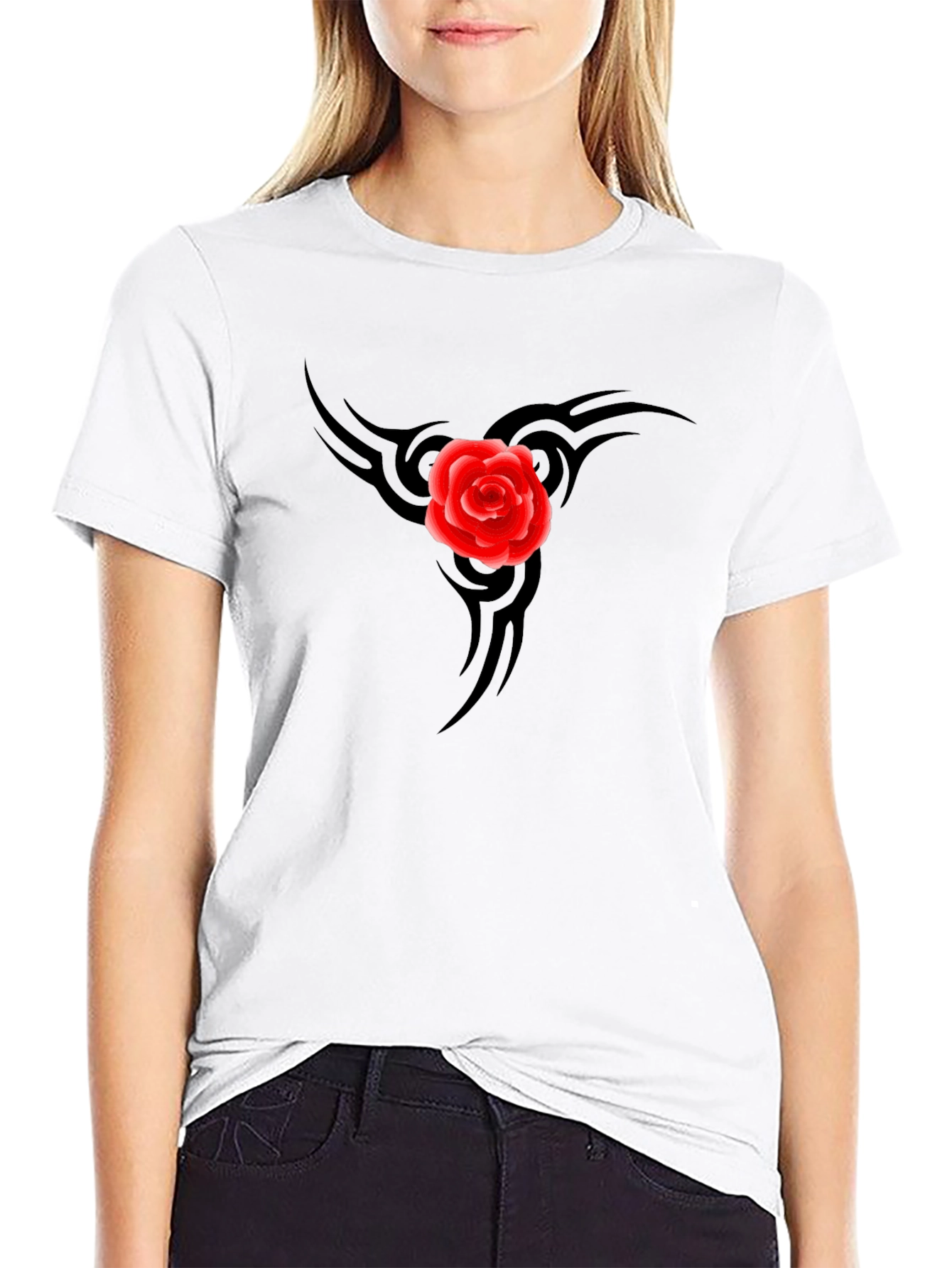 Black Rose Tattoo Graphic Tee - Mens