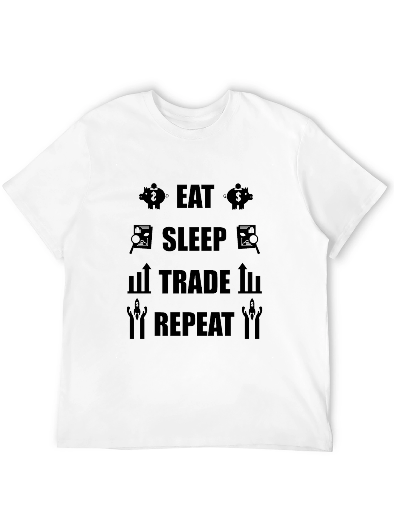 Eat Sleep Trade Repeat Graphic T-Shirt