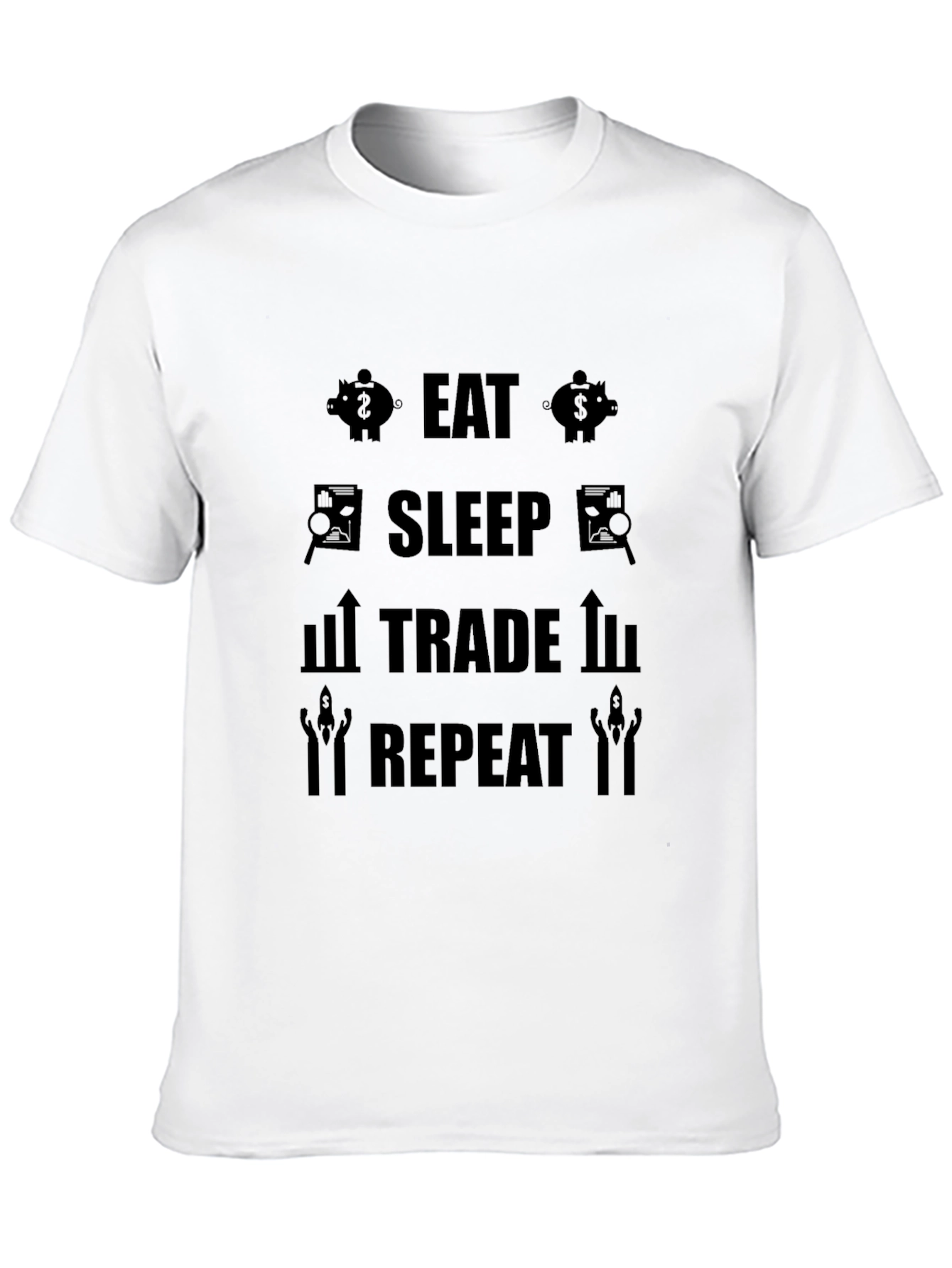 Eat Sleep Trade Repeat Graphic T-Shirt