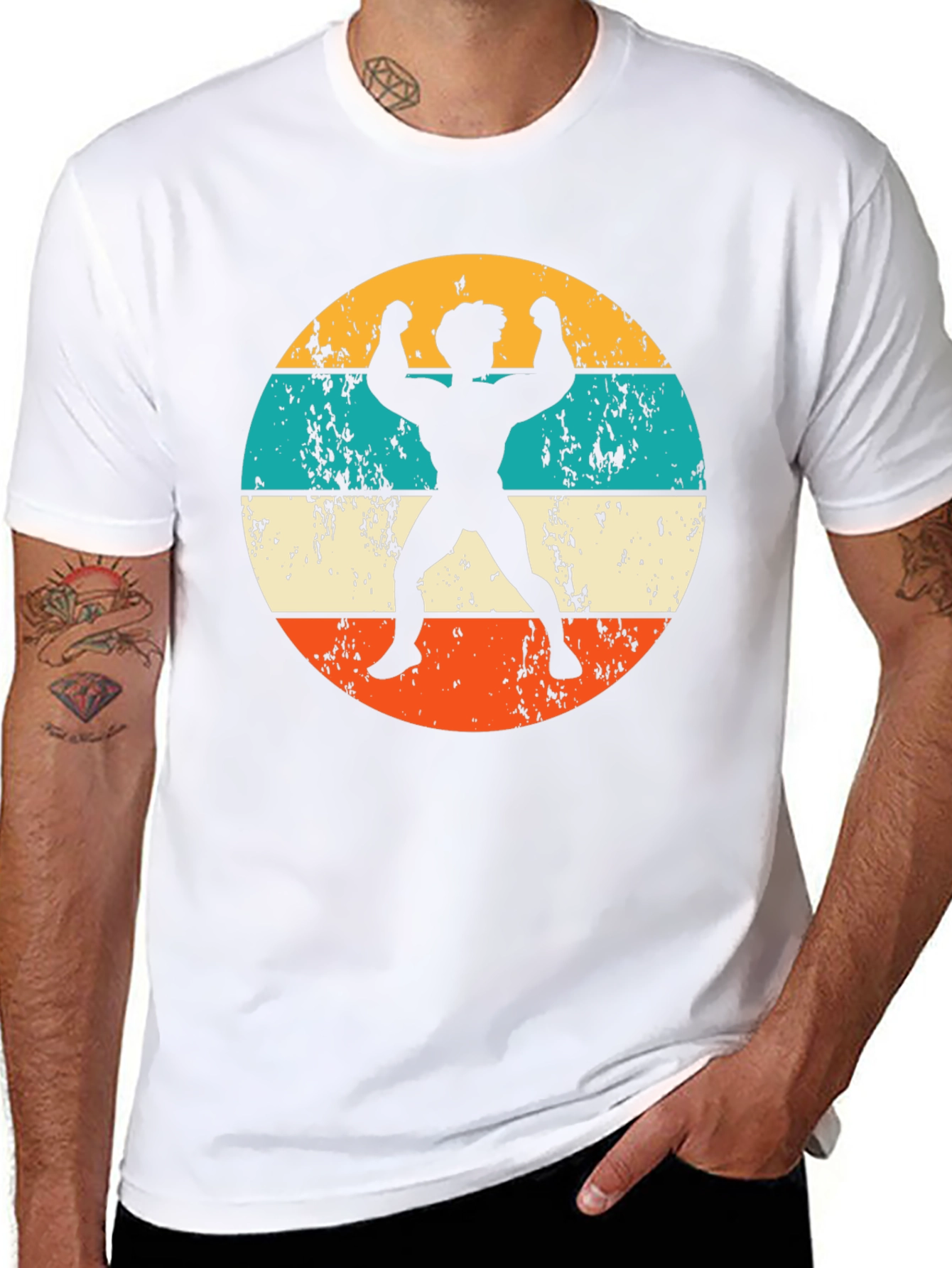 Retro Bodybuilder Graphic T-Shirt