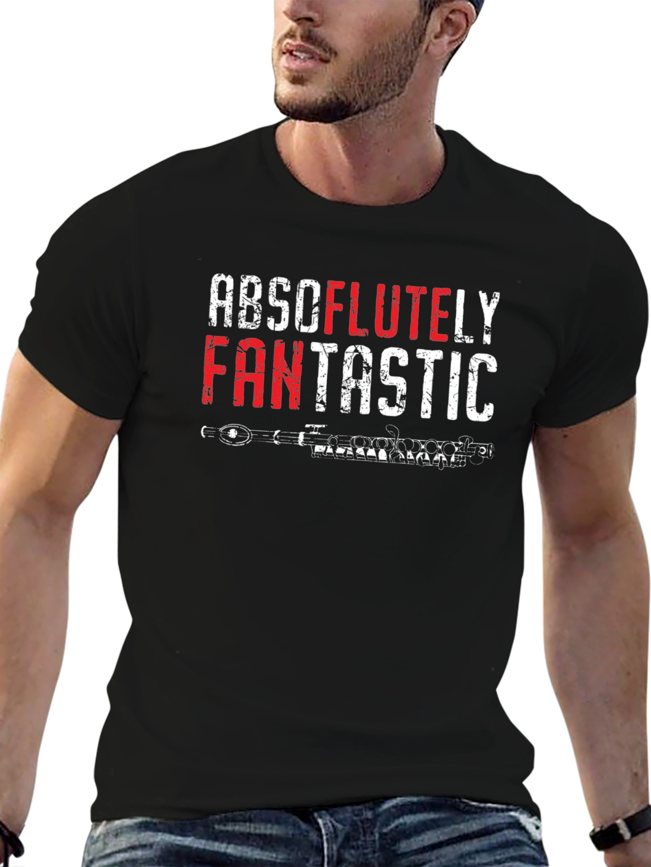 Absolutley Fantastic Flute Player Black Tee