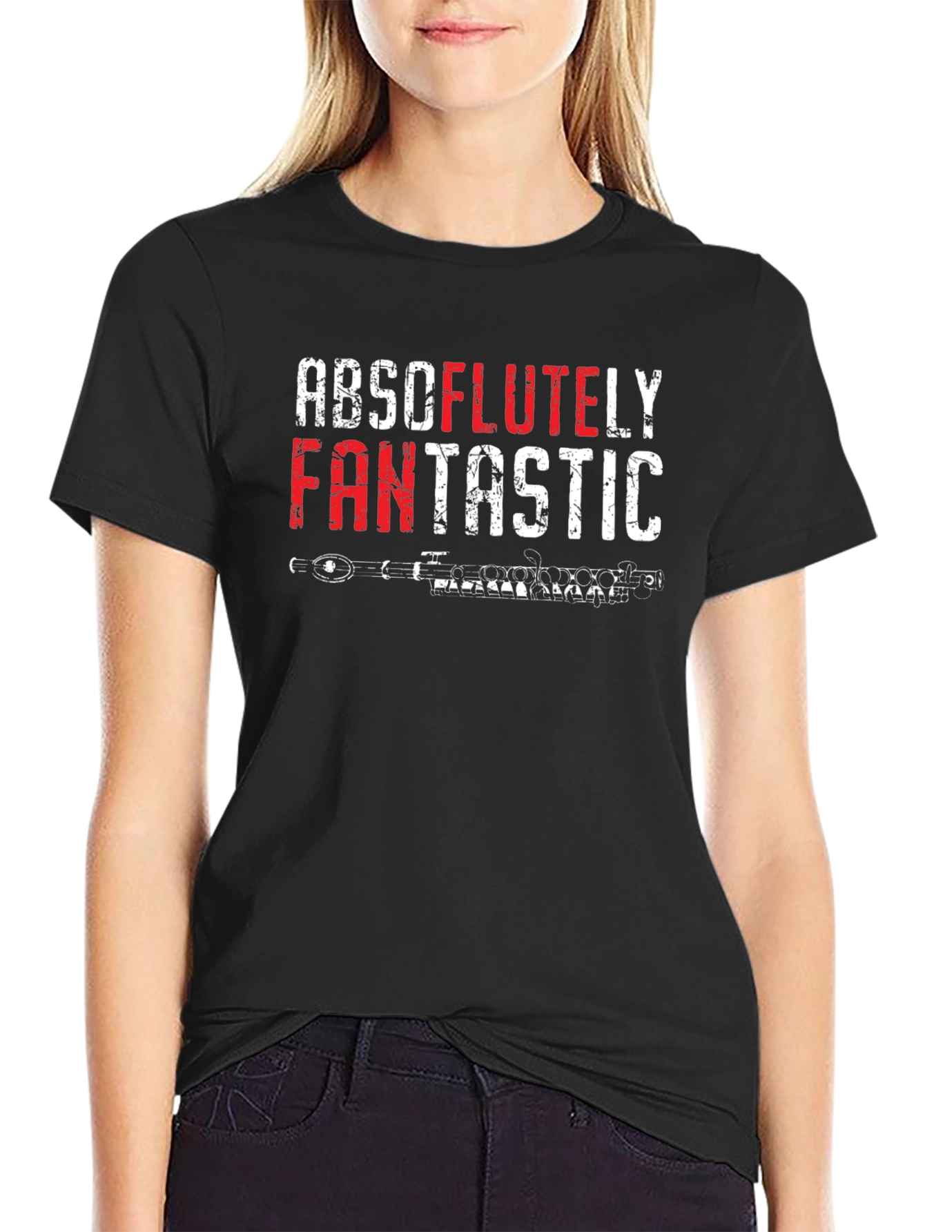 Absolutley Fantastic Flute Player Black Tee
