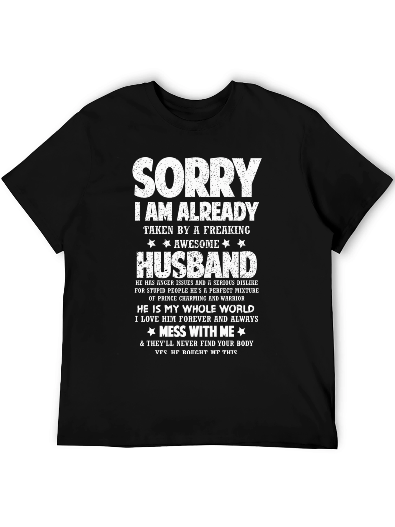 Sorry Im Taken Husband Graphic Tee