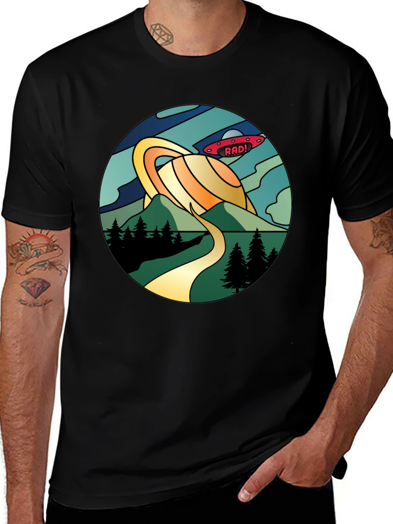 Rad! Retro Planet Saturn Graphic Tee