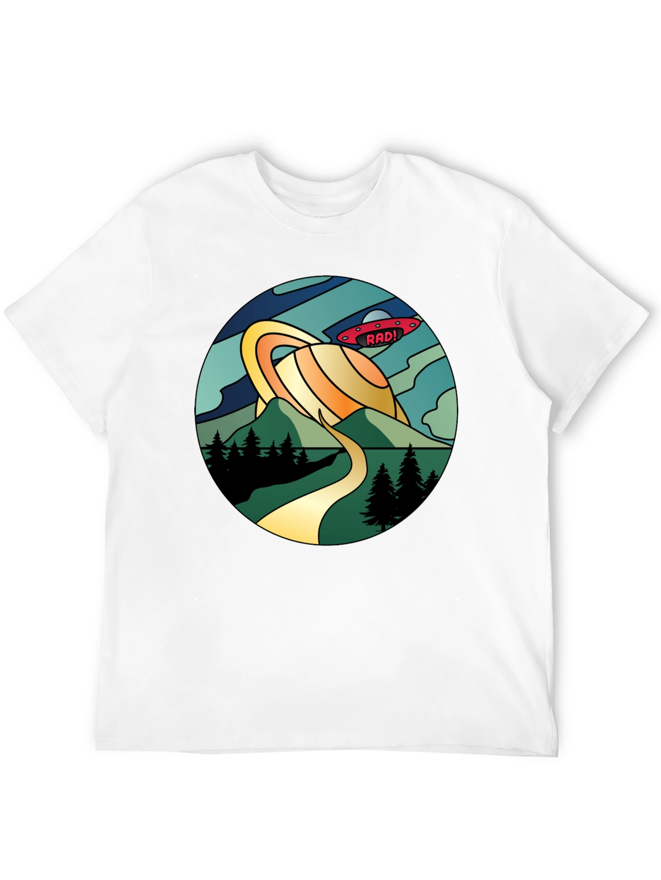 Rad! Retro Planet Saturn Graphic Tee