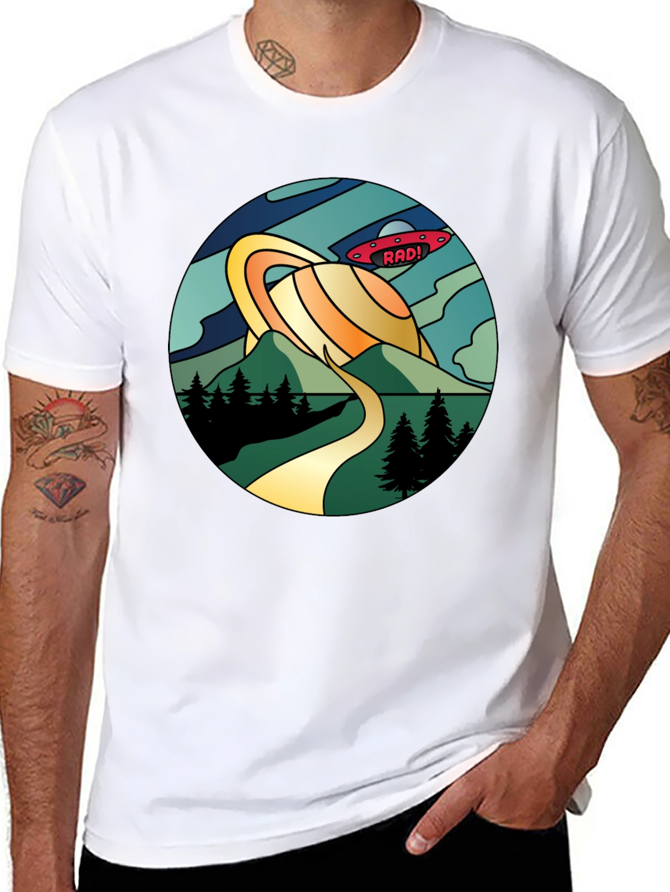 Rad! Retro Planet Saturn Graphic Tee