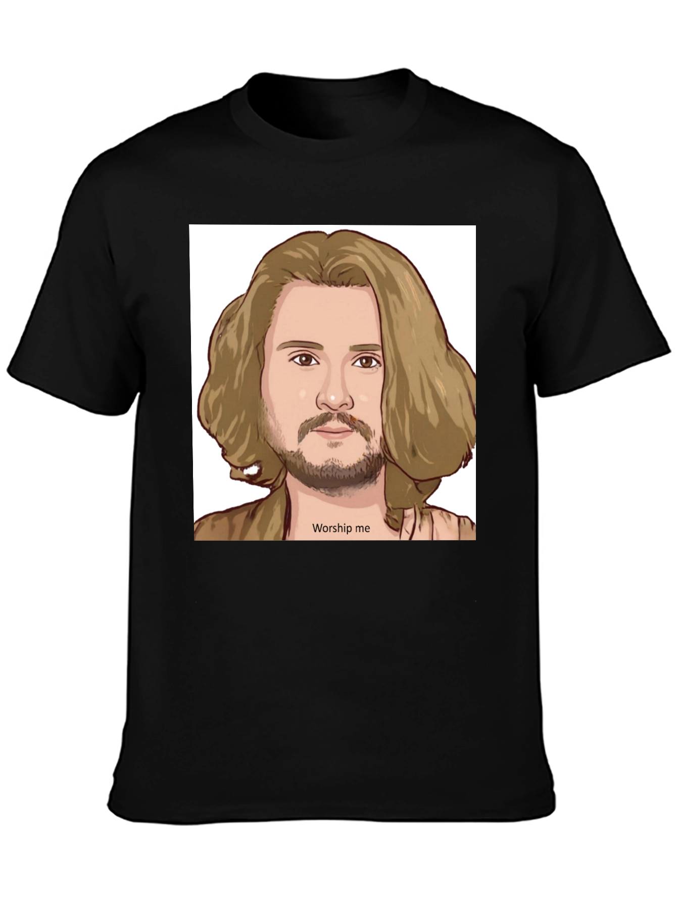 Worship Me Cartoon Graphic Tee