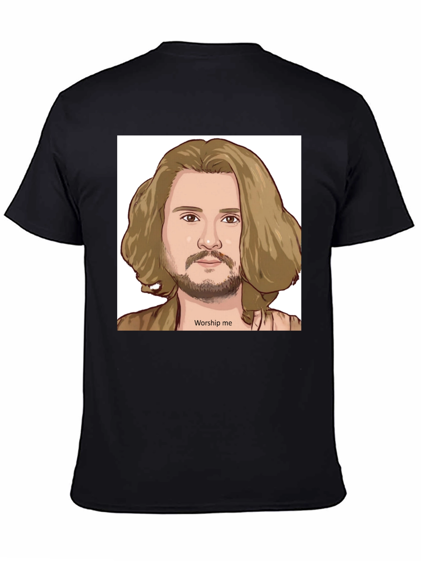 Worship Me Cartoon Graphic Tee