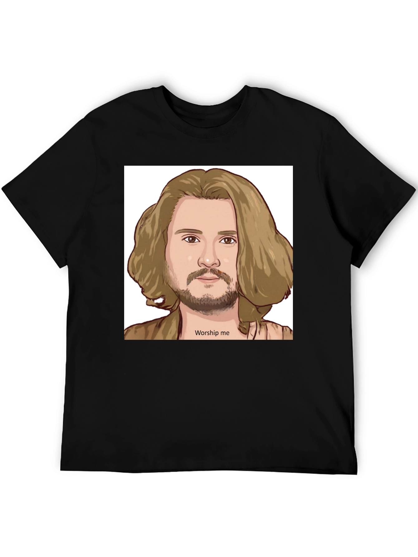 Worship Me Cartoon Graphic Tee