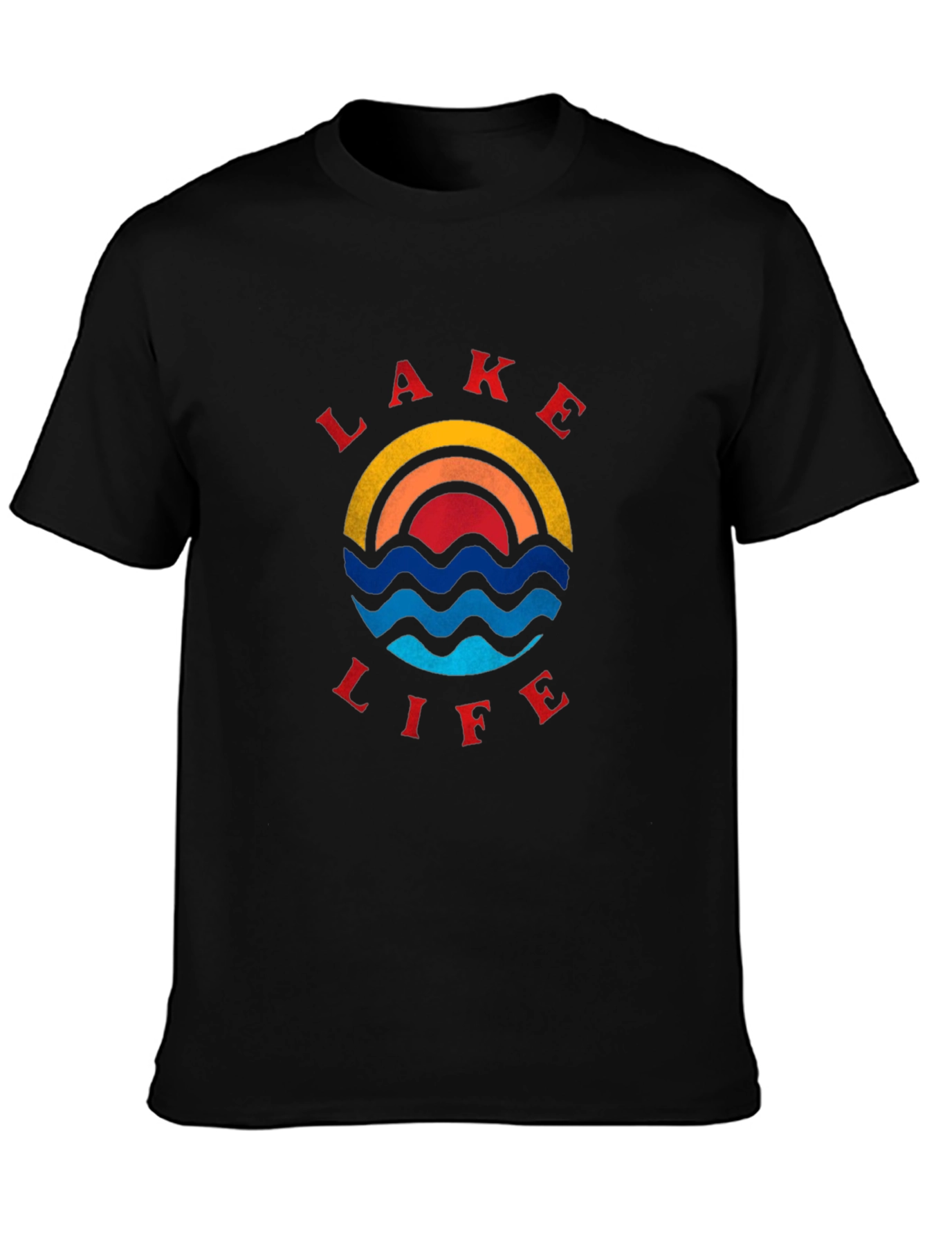 Lake Life Graphic T-Shirt - Black Cotton Tee