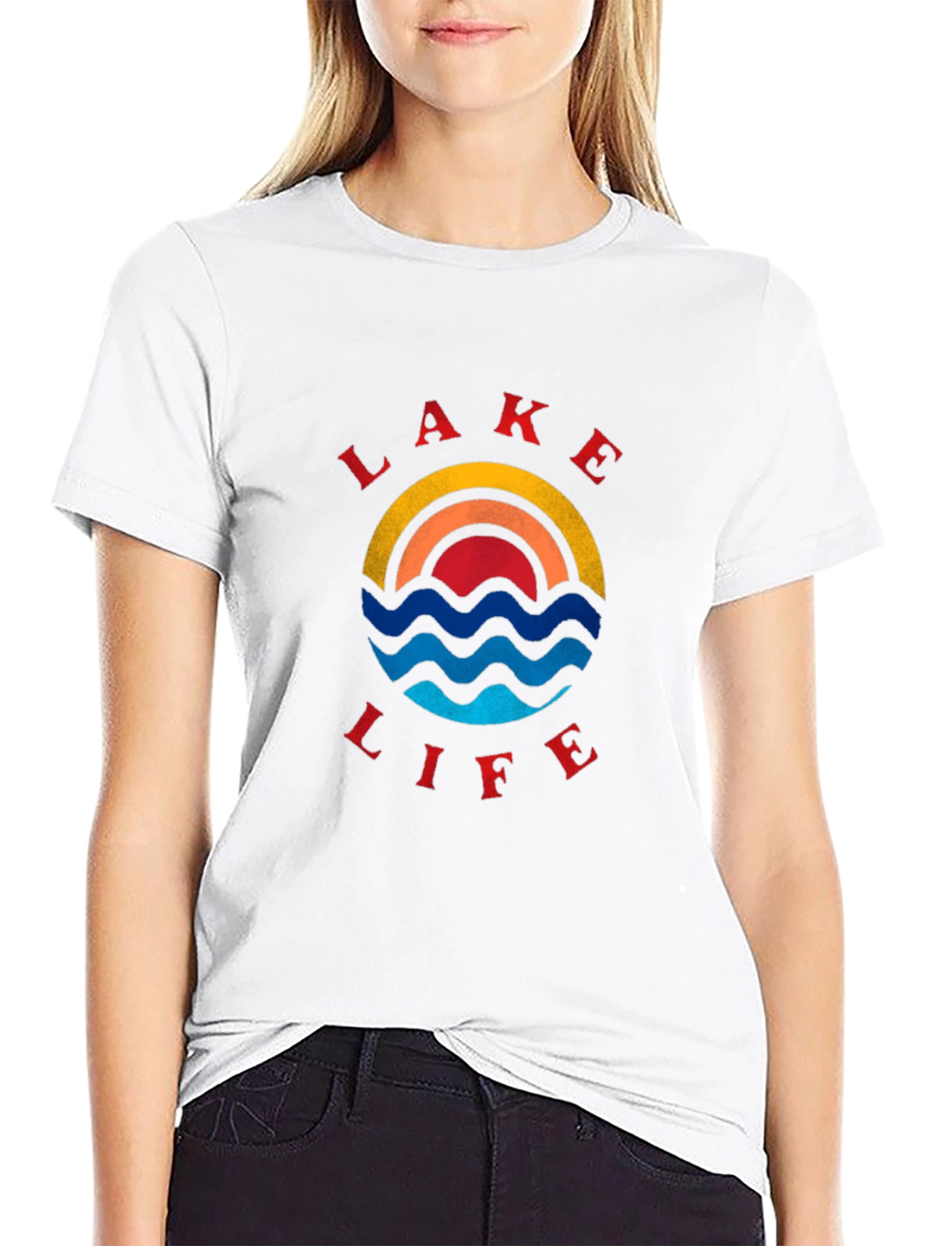 Lake Life Graphic T-Shirt - Black Cotton Tee