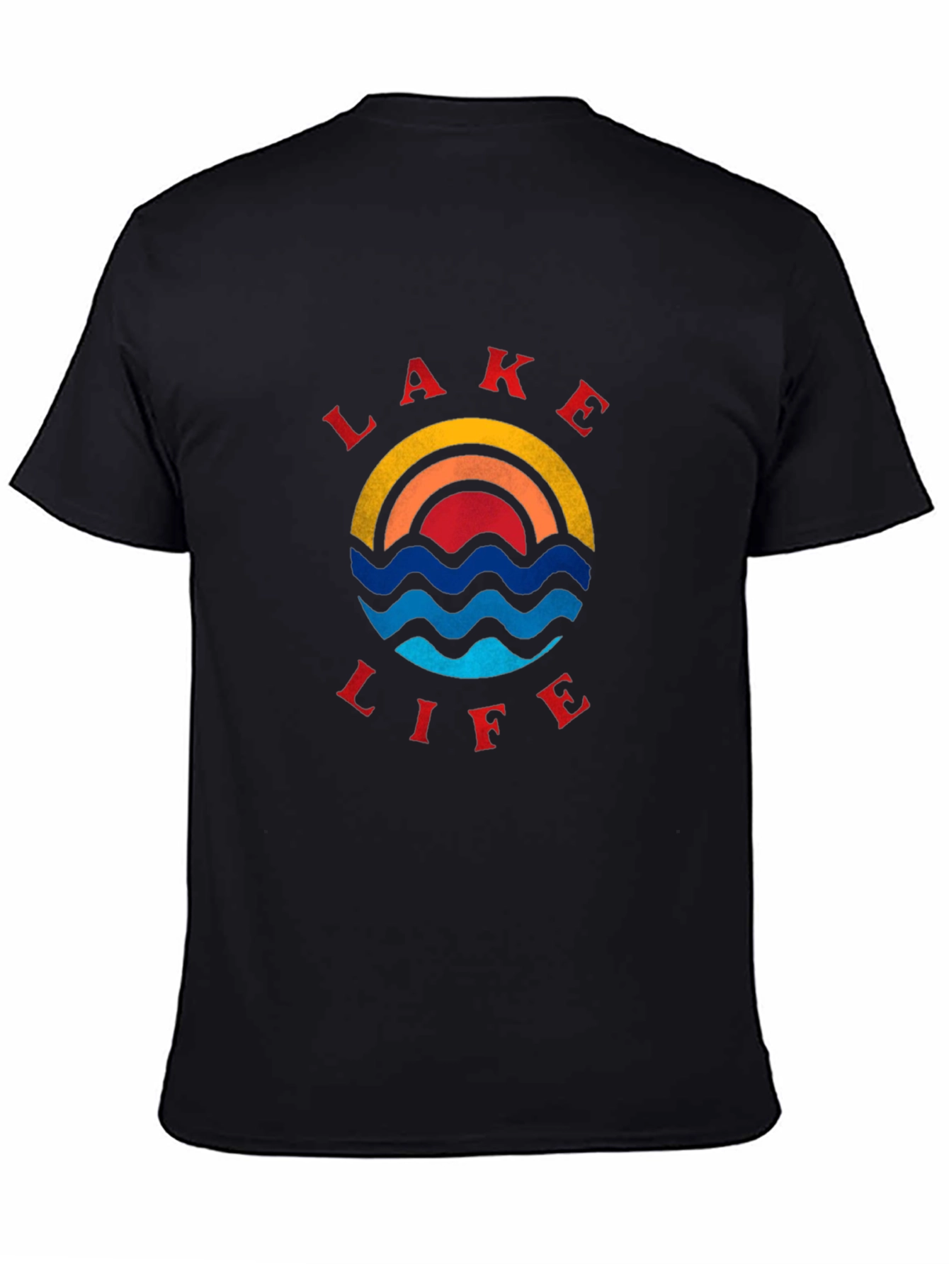 Lake Life Graphic T-Shirt - Black Cotton Tee