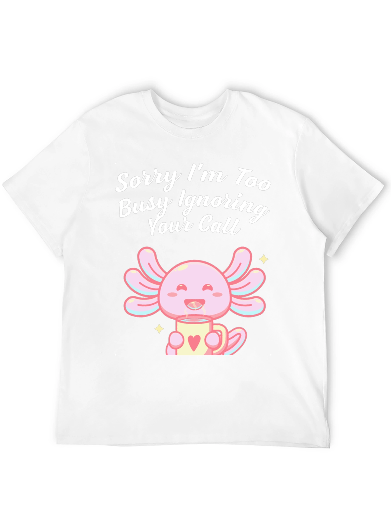 Ignoring Call Axolotl Black T-Shirt