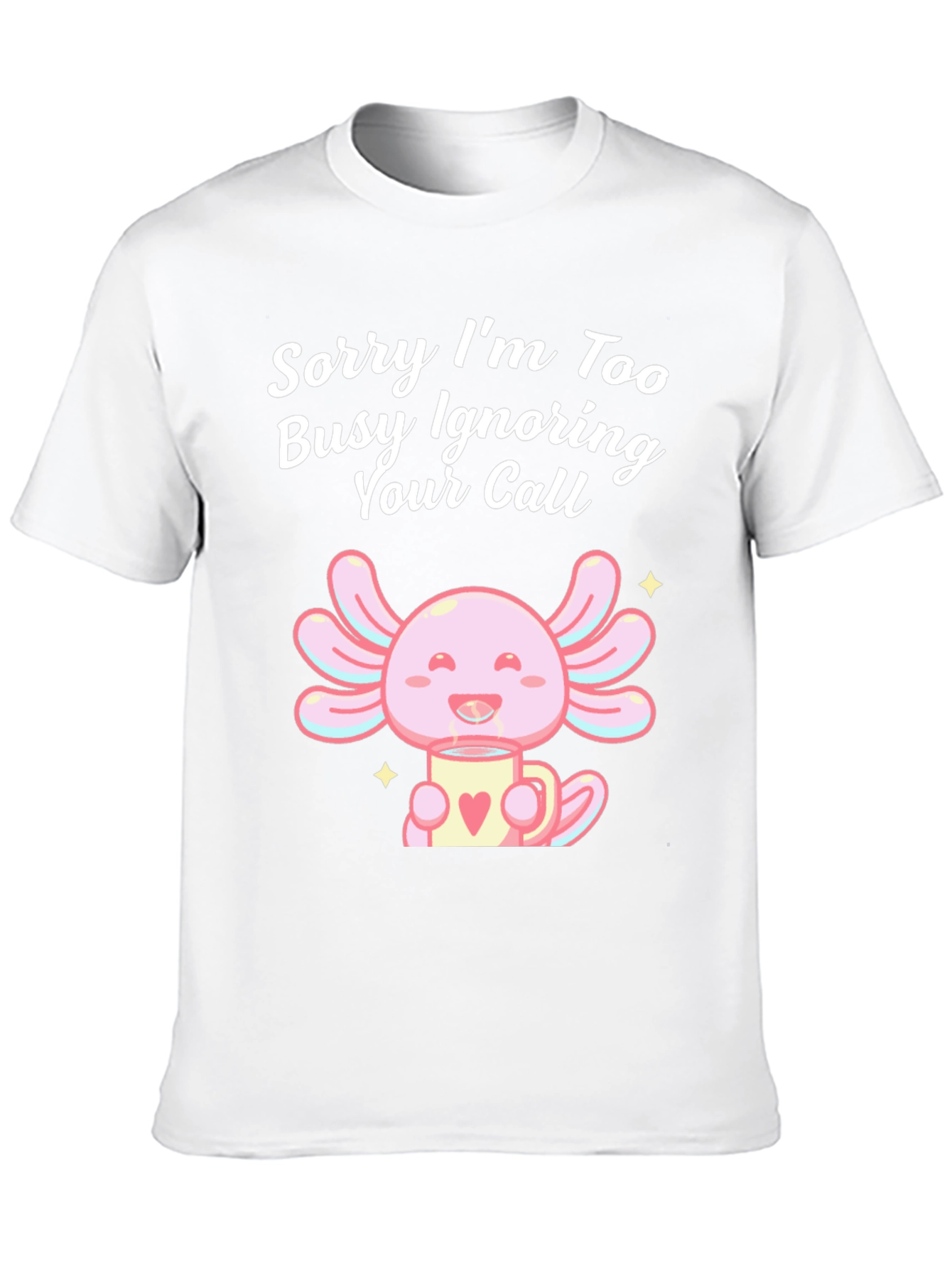Ignoring Call Axolotl Black T-Shirt