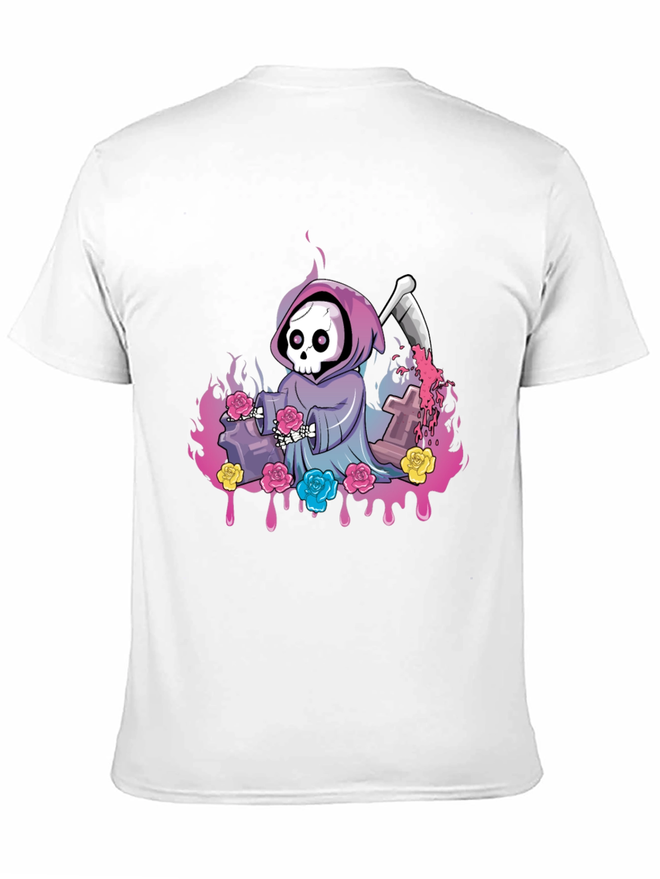 Grim Reaper Roses Graphic Tee