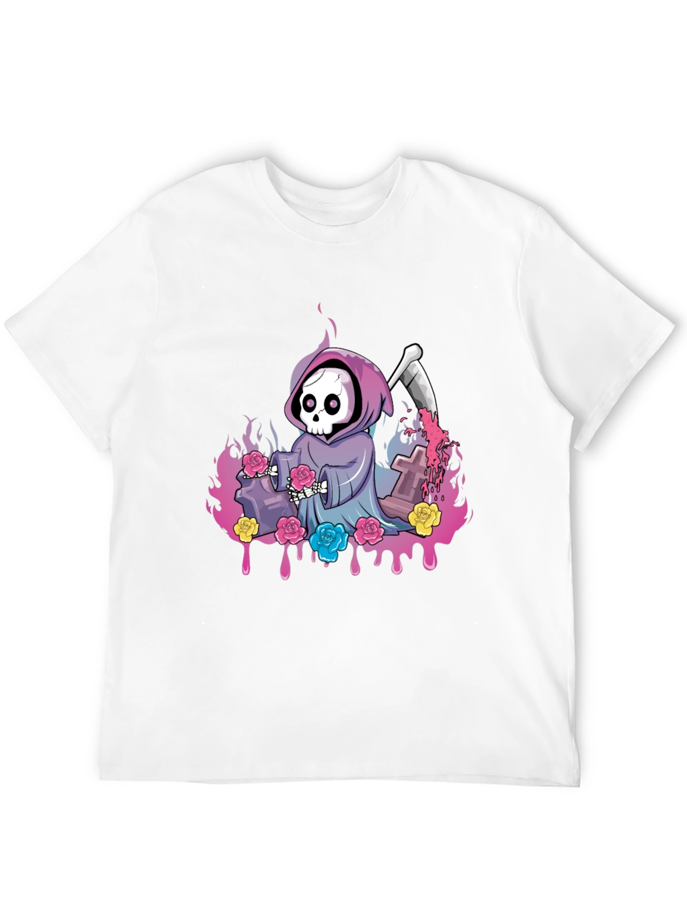 Grim Reaper Roses Graphic Tee