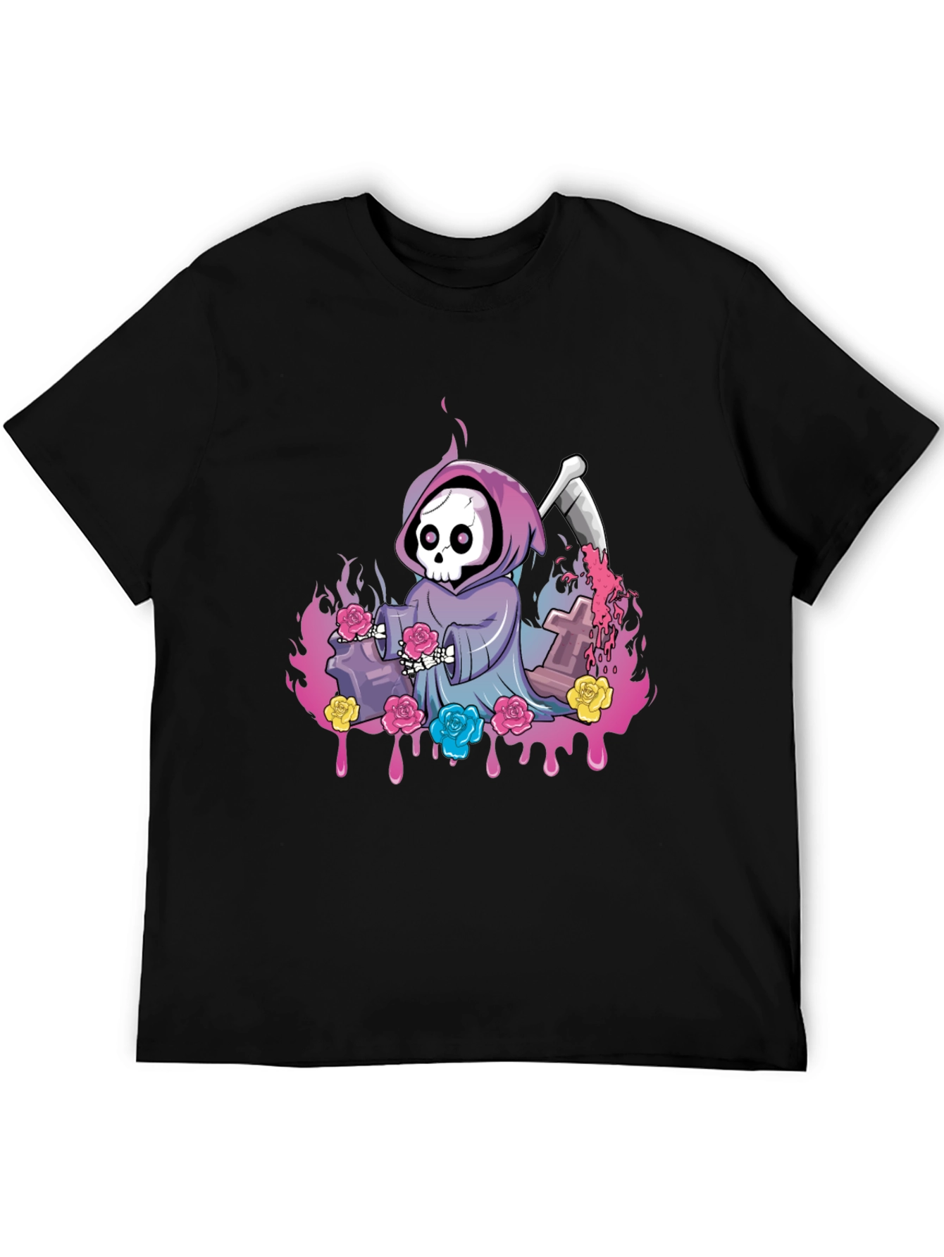 Grim Reaper Roses Graphic Tee