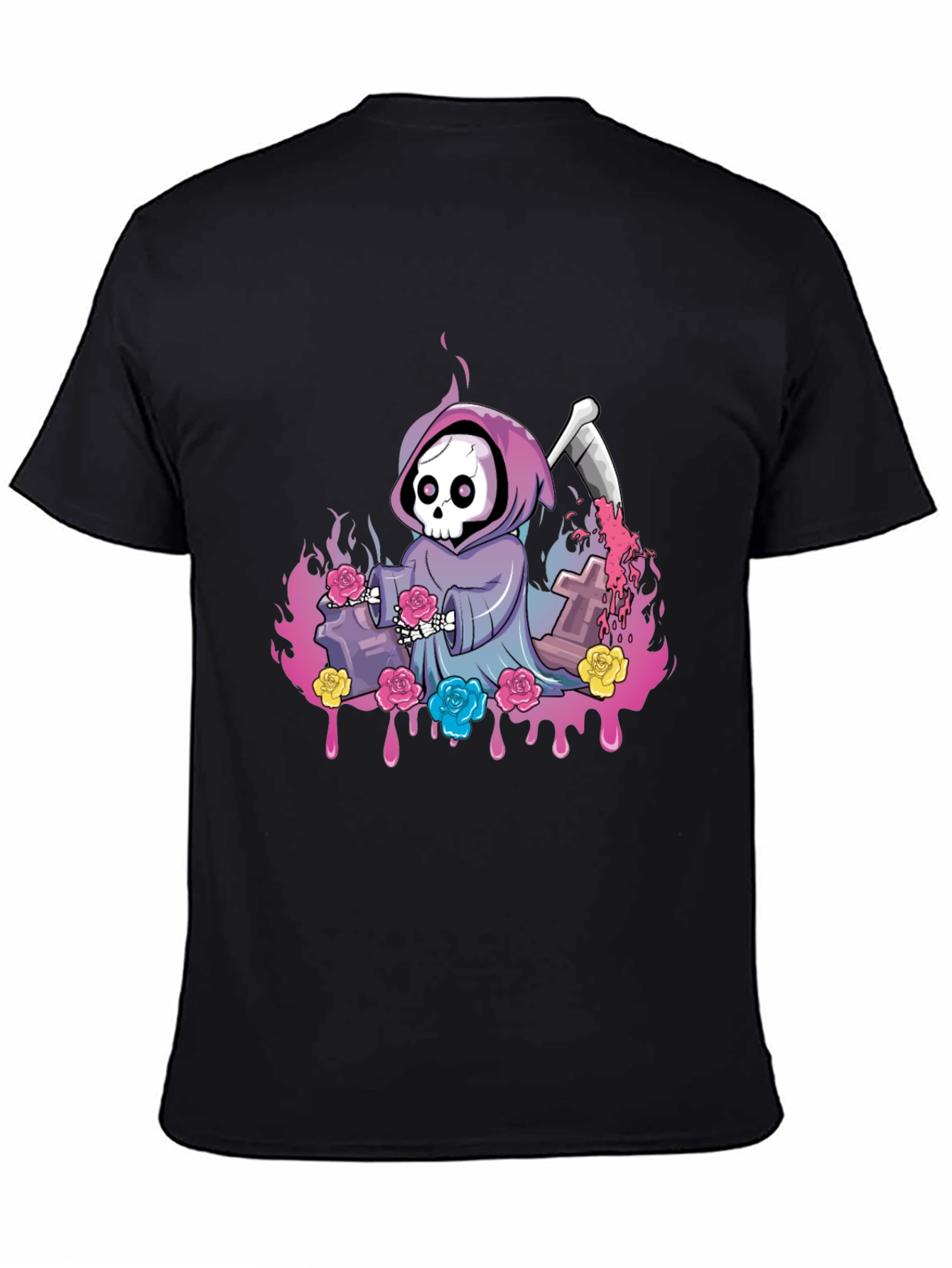 Grim Reaper Roses Graphic Tee